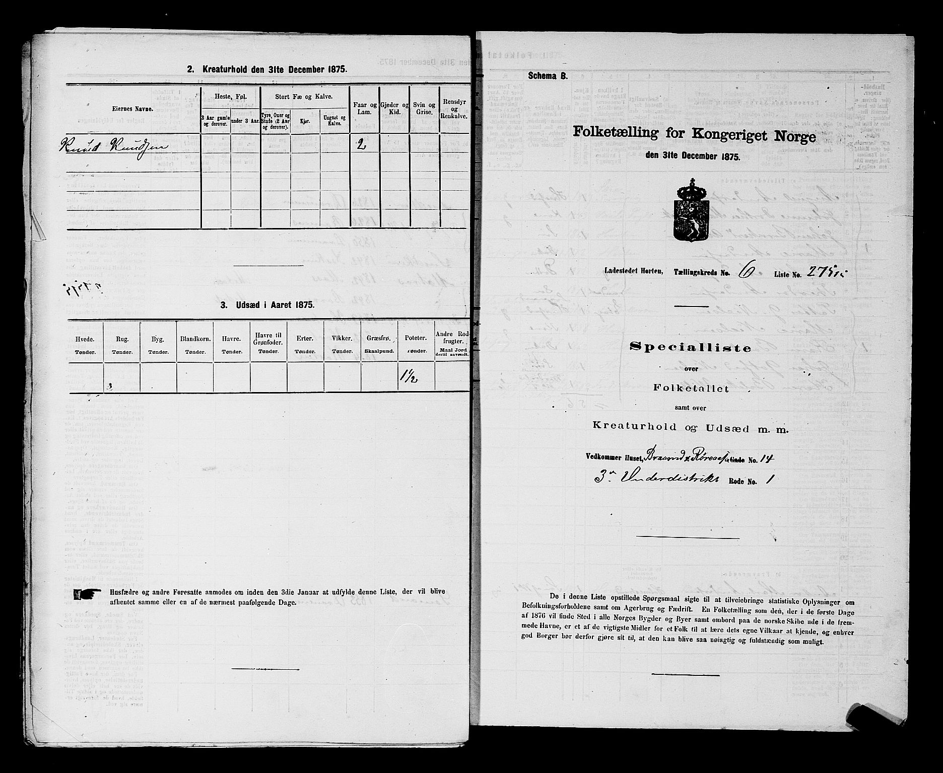 SAKO, Folketelling 1875 for 0703P Horten prestegjeld, 1875, s. 621