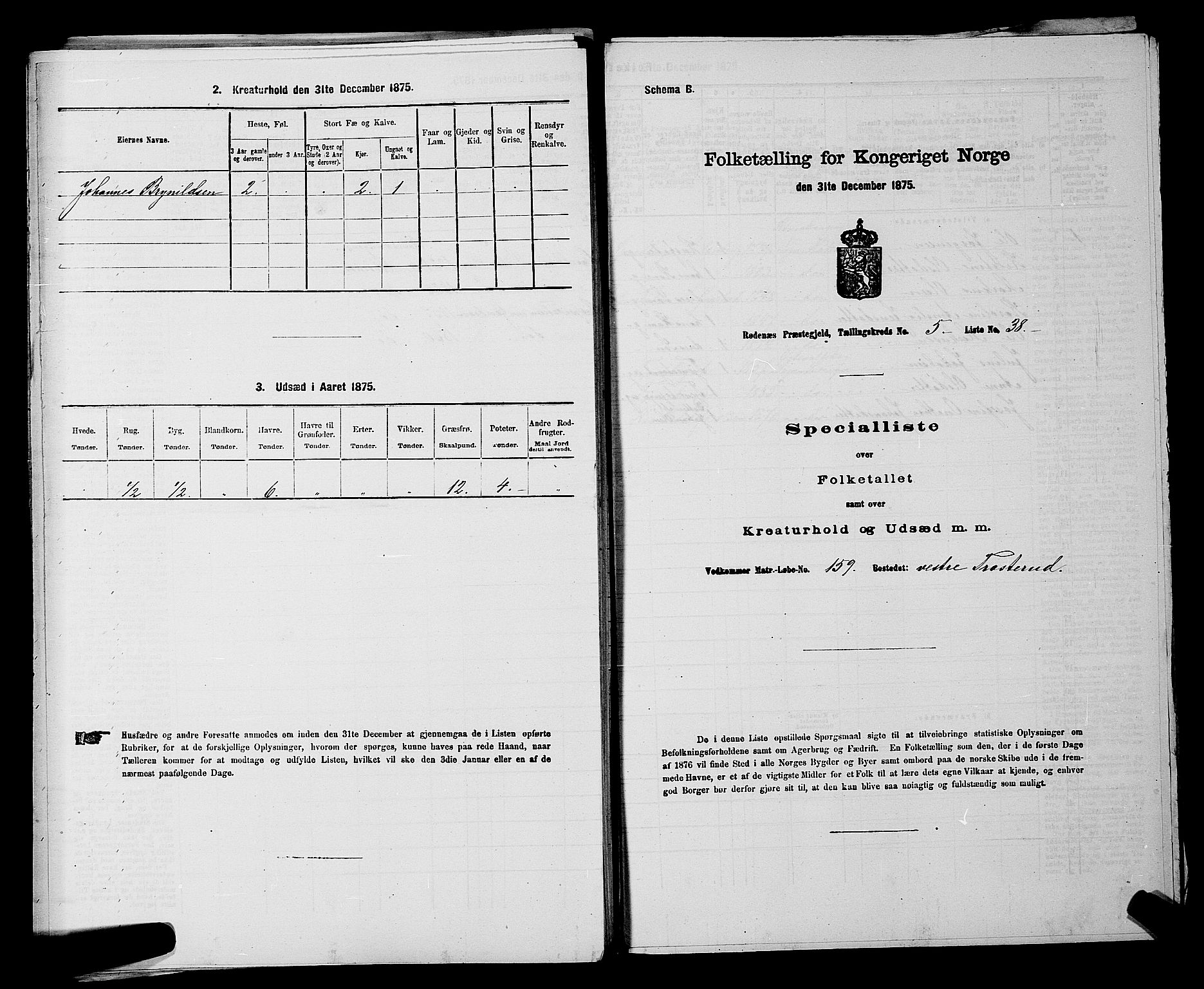 RA, Folketelling 1875 for 0120P Rødenes prestegjeld, 1875, s. 786