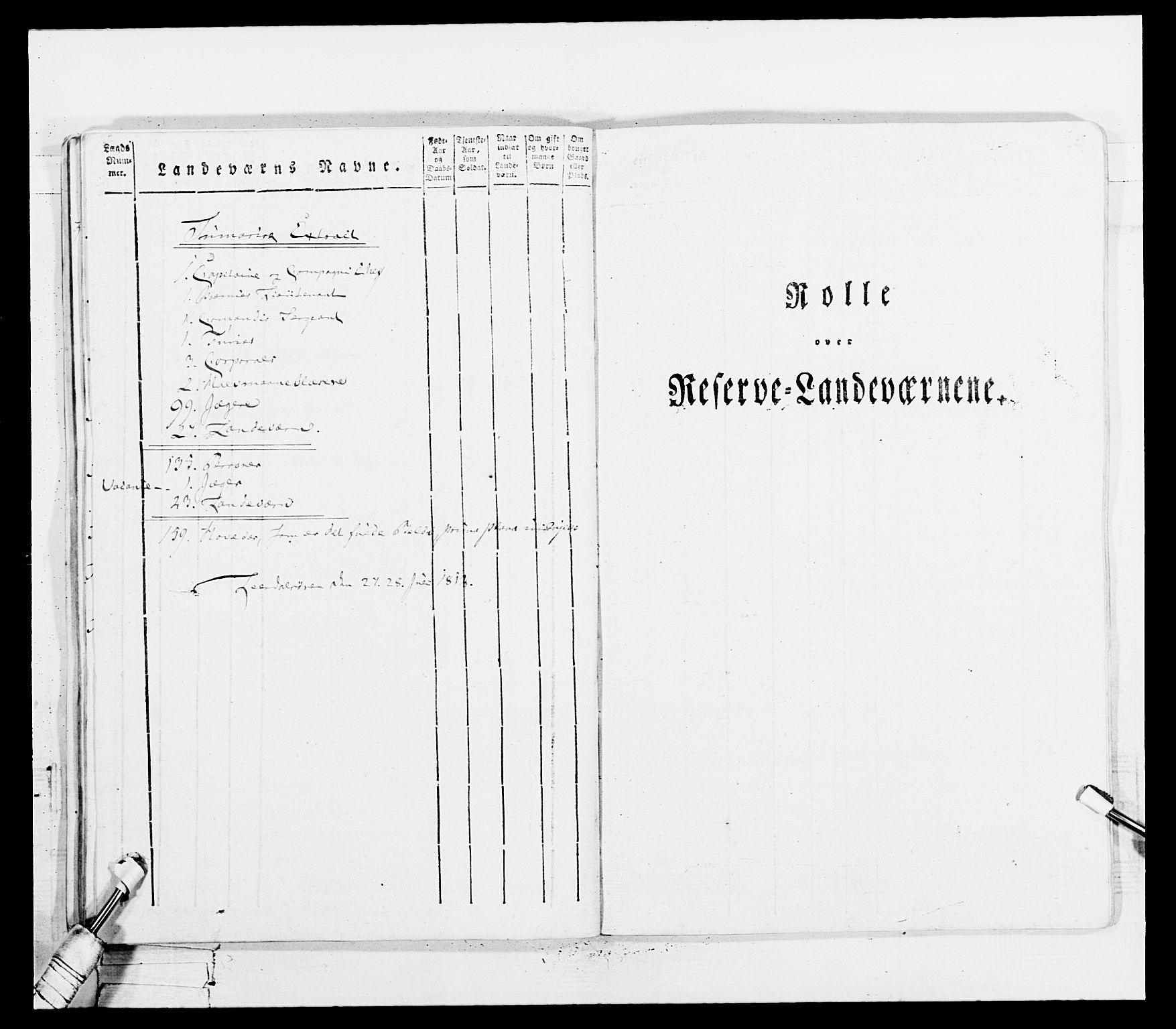 Generalitets- og kommissariatskollegiet, Det kongelige norske kommissariatskollegium, AV/RA-EA-5420/E/Eh/L0100: Bergenhusiske skarpskytterbataljon, 1812, s. 158