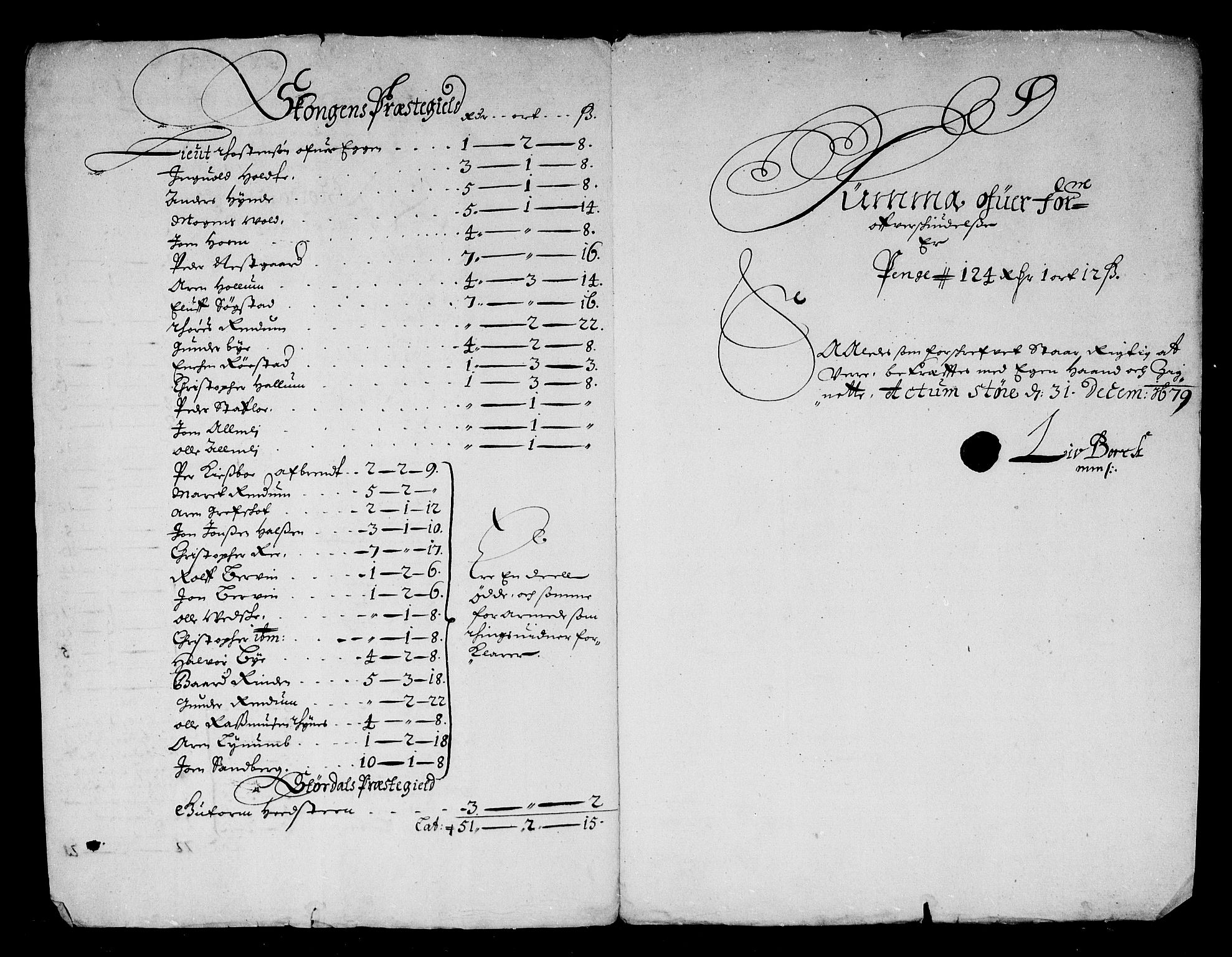 Rentekammeret inntil 1814, Reviderte regnskaper, Stiftamtstueregnskaper, Trondheim stiftamt og Nordland amt, AV/RA-EA-6044/R/Re/L0054: Trondheim stiftamt og Nordland amt, 1679