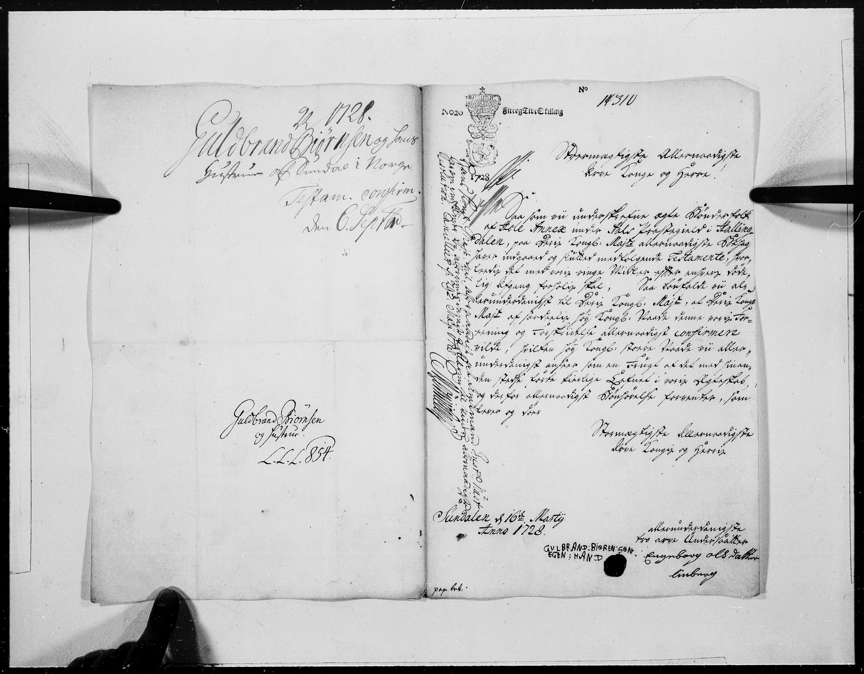 Danske Kanselli 1572-1799, AV/RA-EA-3023/F/Fc/Fcc/Fcca/L0103: Norske innlegg 1572-1799, 1728, s. 90