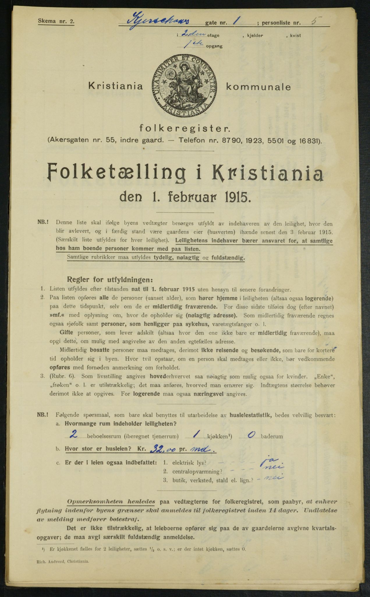OBA, Kommunal folketelling 1.2.1915 for Kristiania, 1915, s. 48928