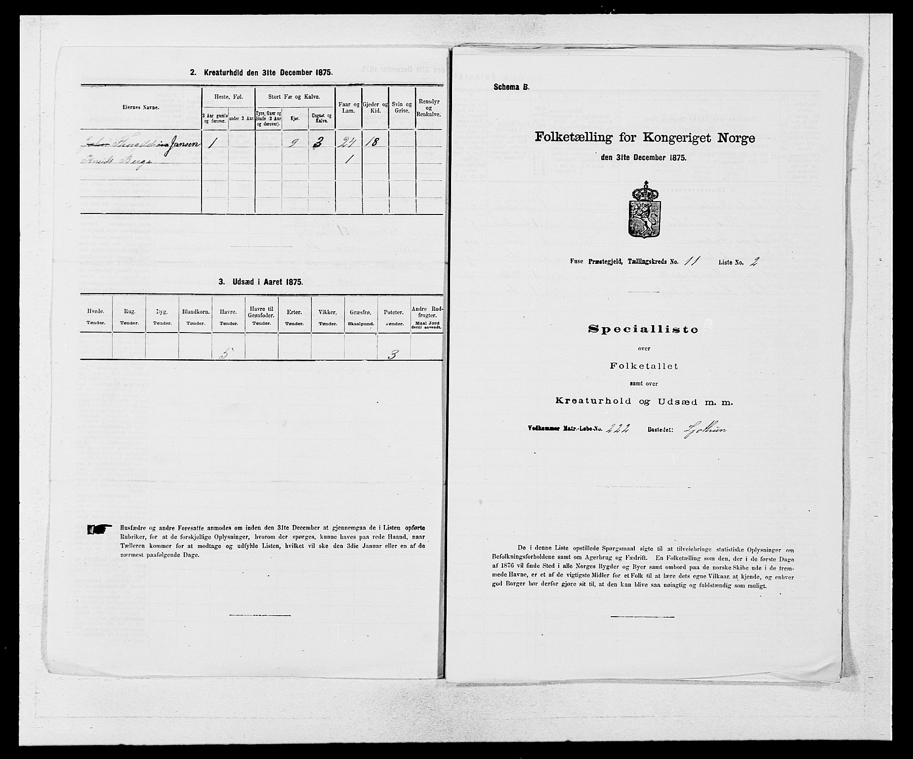 SAB, Folketelling 1875 for 1241P Fusa prestegjeld, 1875, s. 774