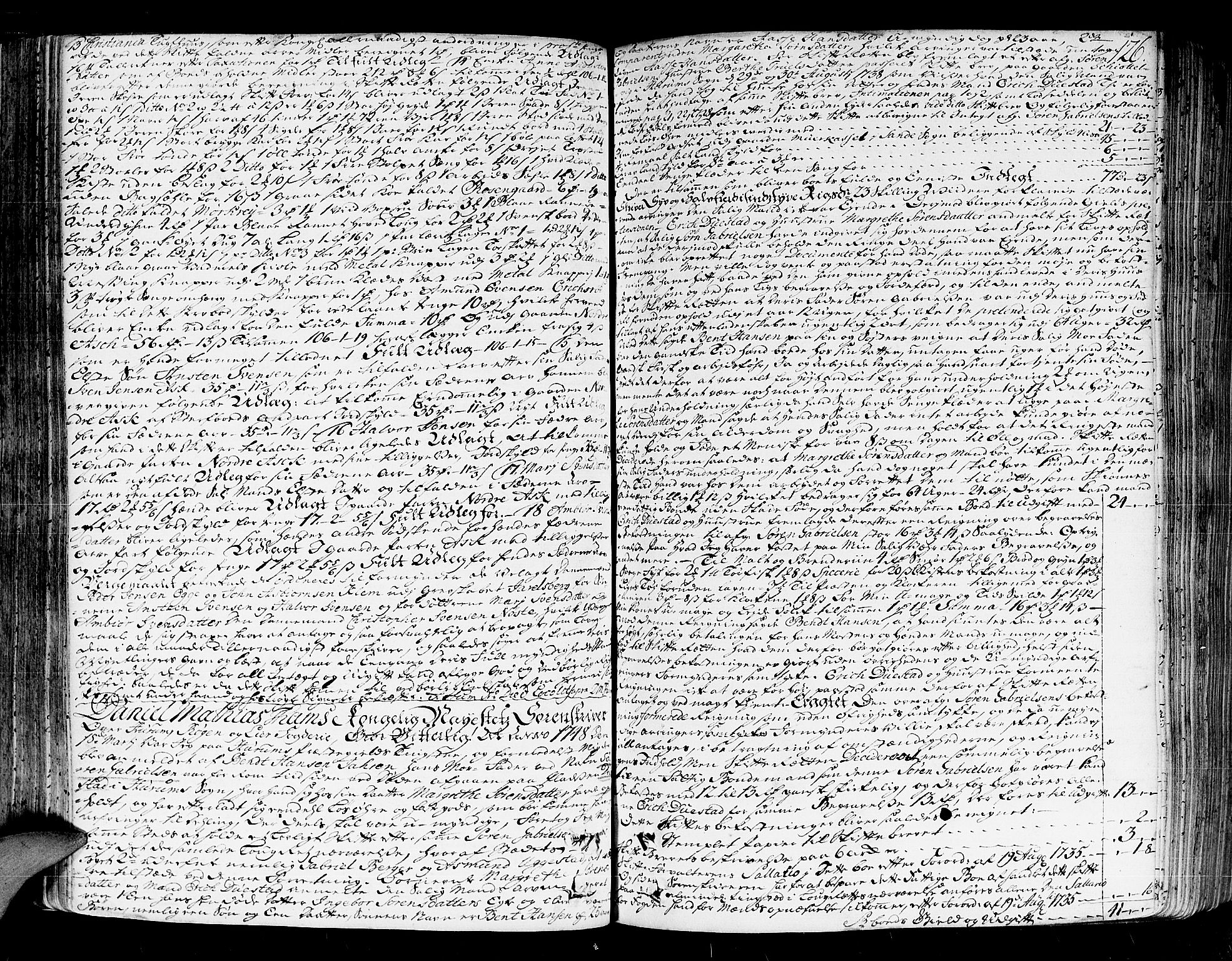 Lier, Røyken og Hurum sorenskriveri, SAKO/A-89/H/Hc/L0004: Skifteprotokoll, 1745-1761, s. 125b-126a
