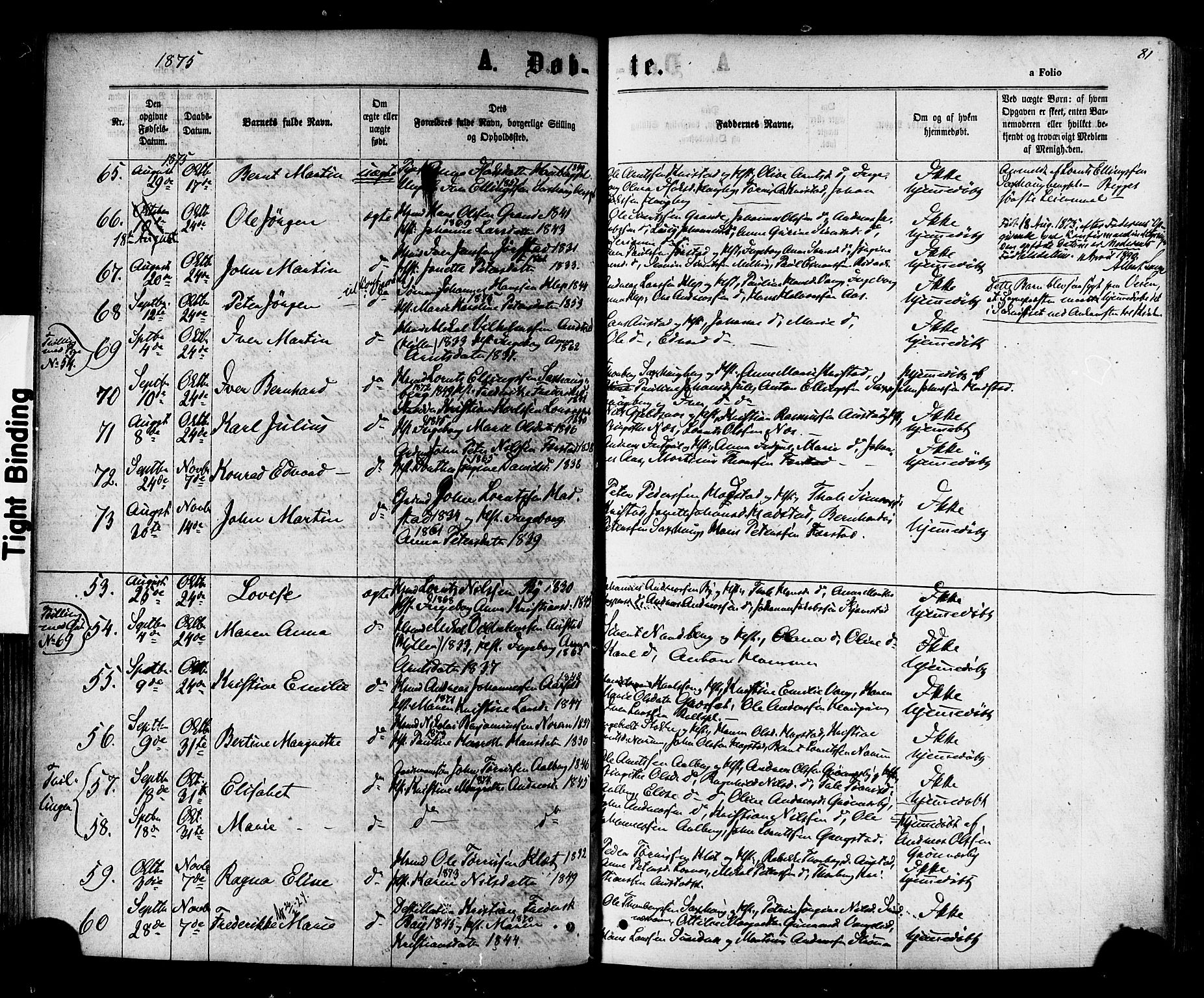 Ministerialprotokoller, klokkerbøker og fødselsregistre - Nord-Trøndelag, SAT/A-1458/730/L0284: Ministerialbok nr. 730A09, 1866-1878, s. 81