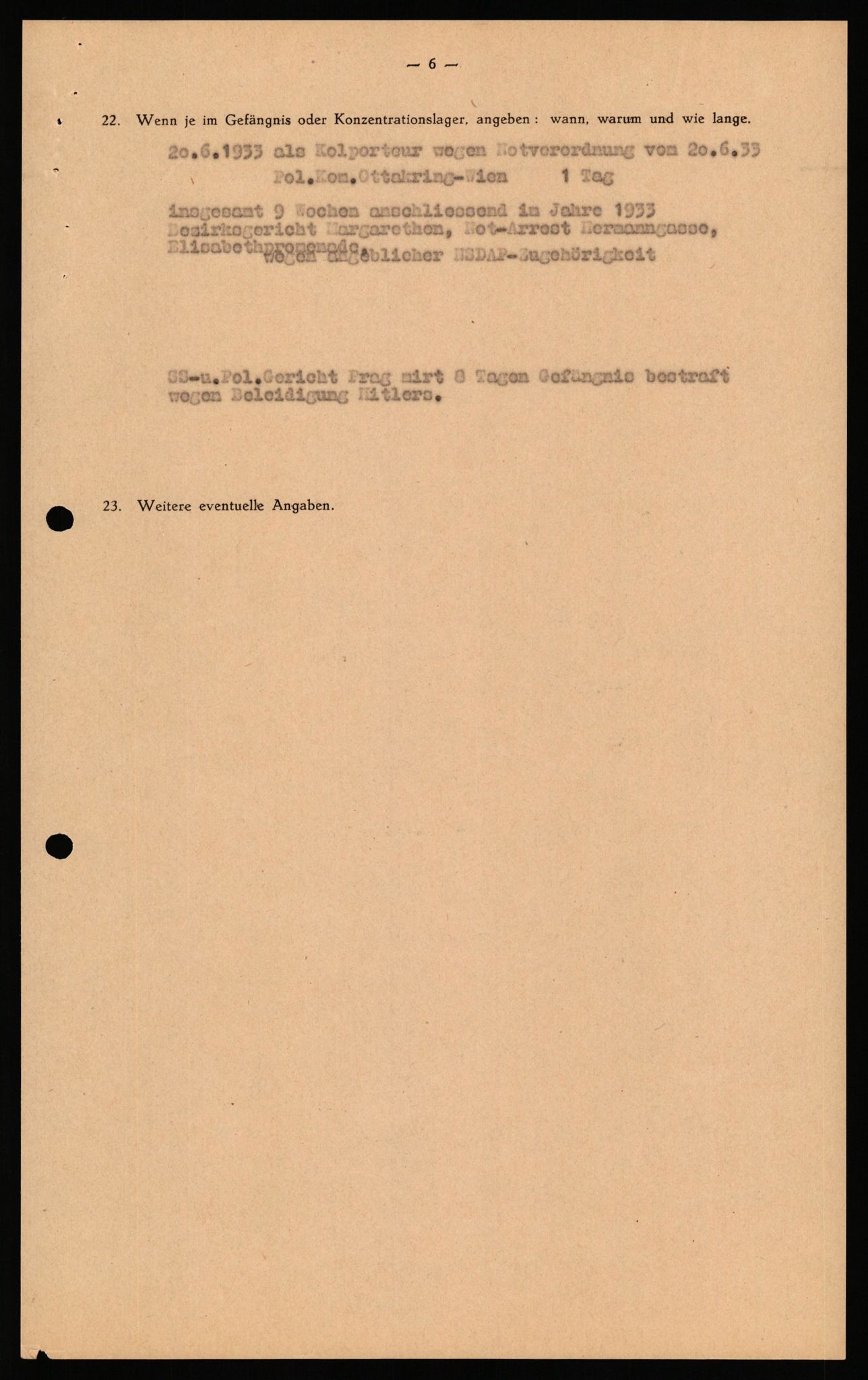 Forsvaret, Forsvarets overkommando II, AV/RA-RAFA-3915/D/Db/L0038: CI Questionaires. Tyske okkupasjonsstyrker i Norge. Østerrikere., 1945-1946, s. 223