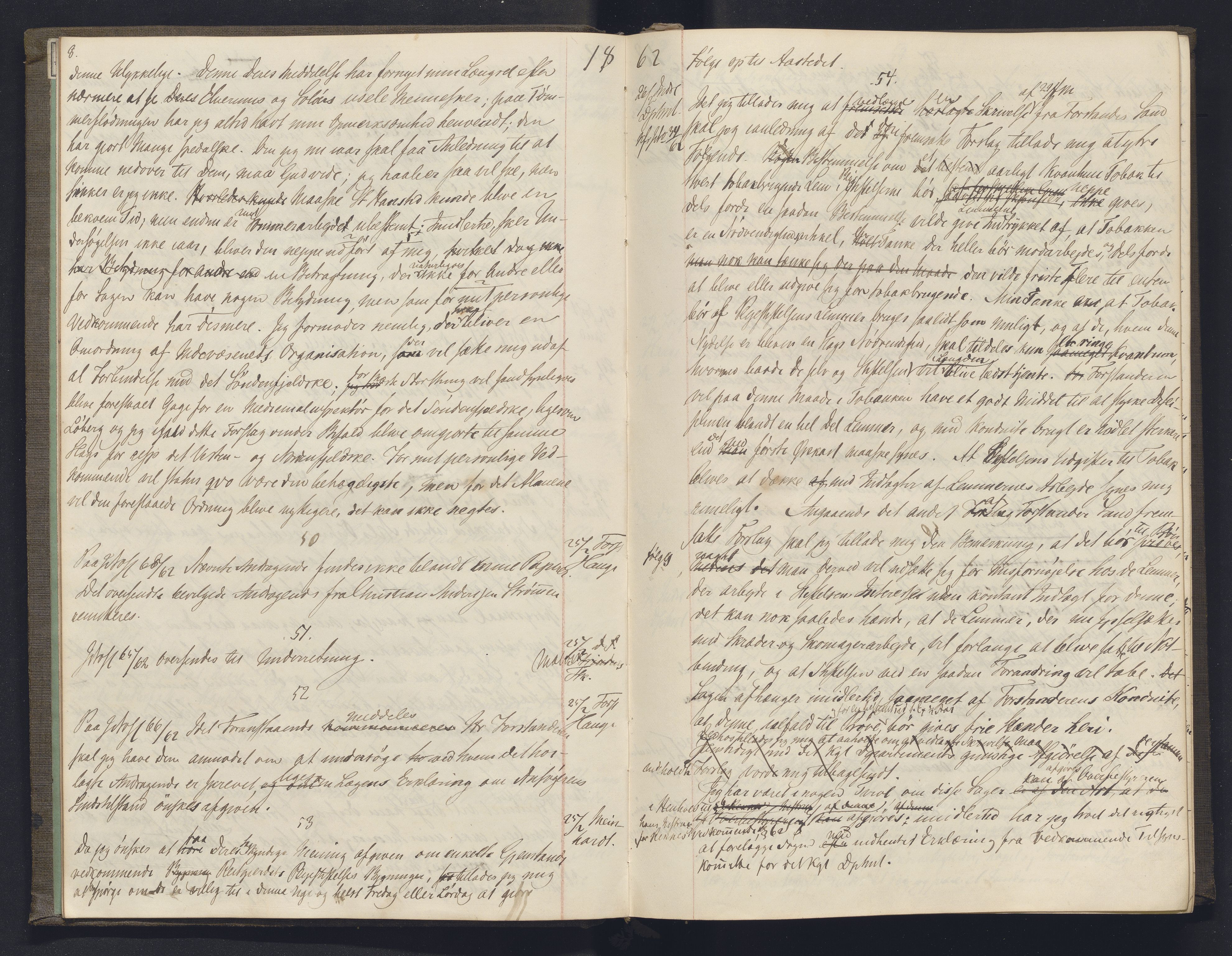 Lepraarkiver - Overlegen for den spedalske sykdom, AV/SAB-A-61001/B.b/L0003: Kopibok, 1862-1865, s. 8-9