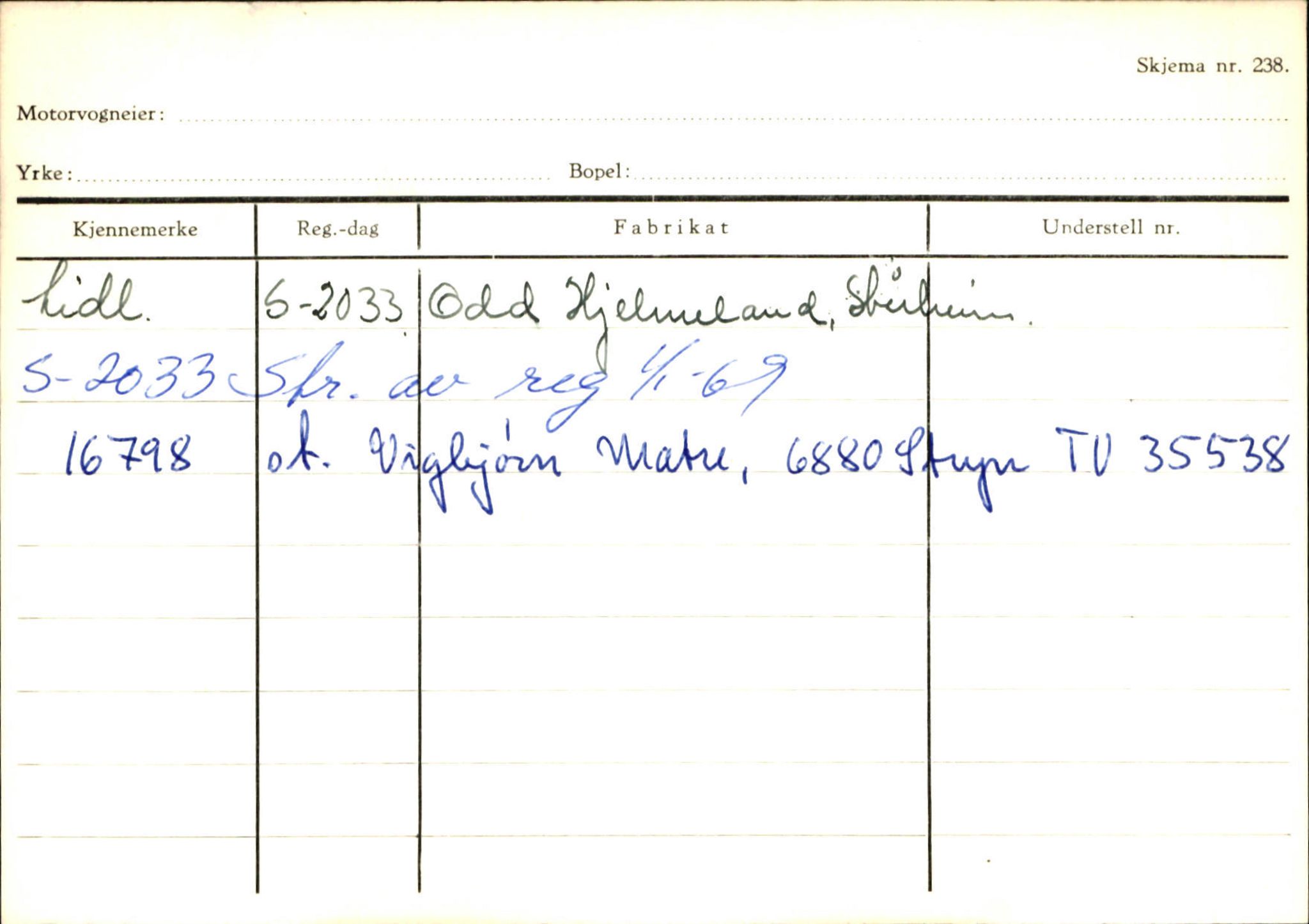 Statens vegvesen, Sogn og Fjordane vegkontor, AV/SAB-A-5301/4/F/L0130: Eigarregister Eid T-Å. Høyanger A-O, 1945-1975, s. 174