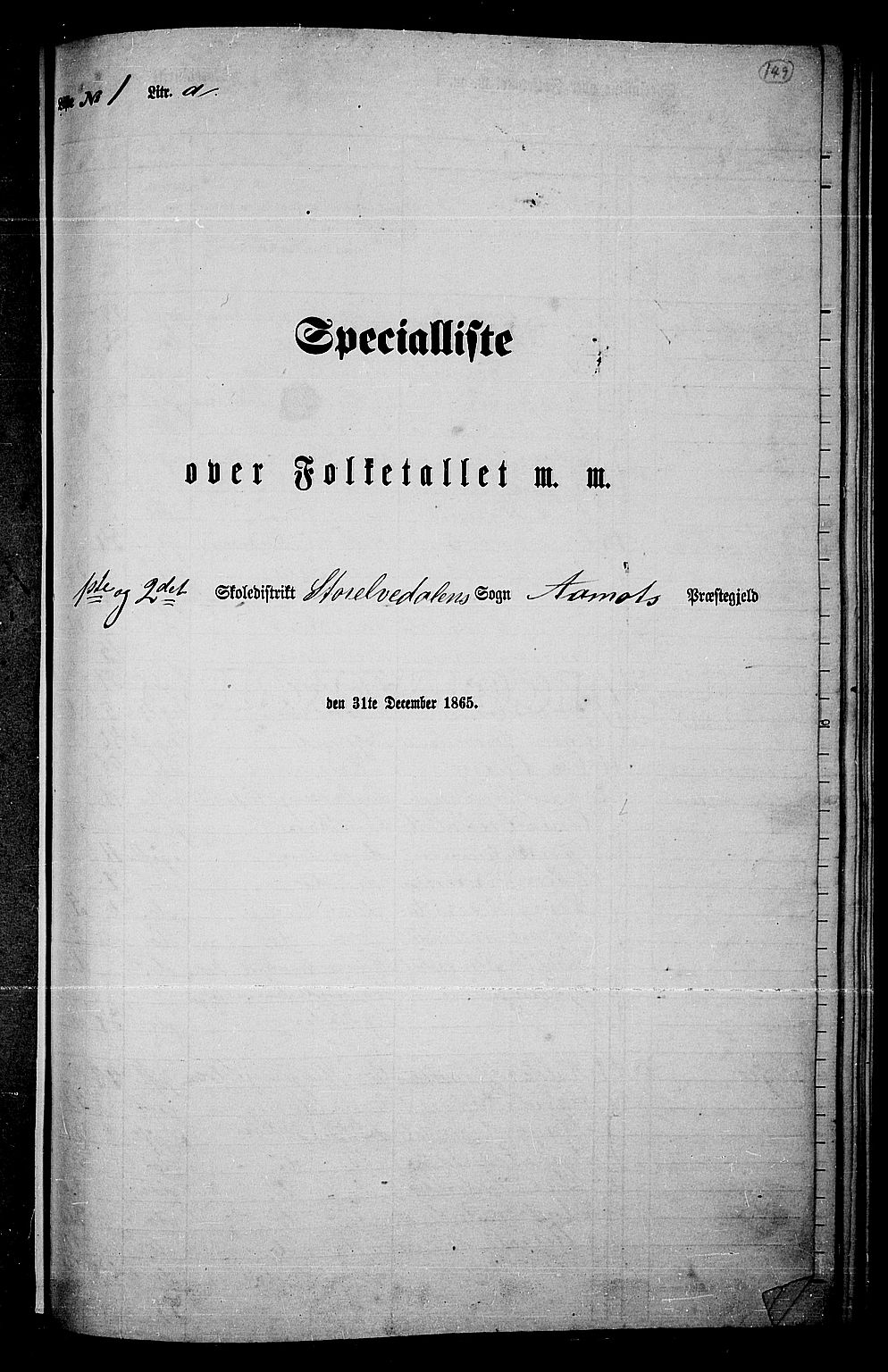 RA, Folketelling 1865 for 0429P Åmot prestegjeld, 1865, s. 128