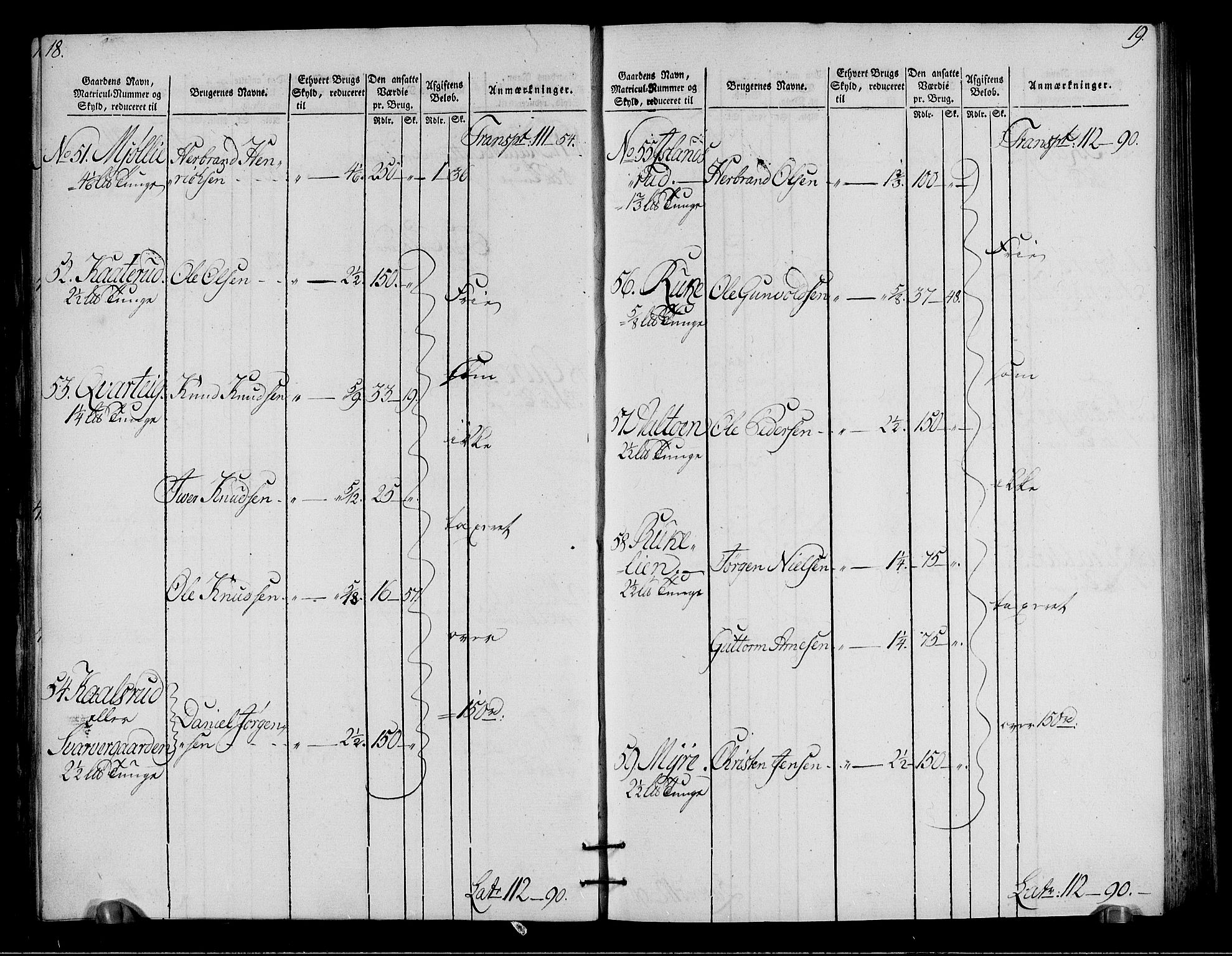 Rentekammeret inntil 1814, Realistisk ordnet avdeling, RA/EA-4070/N/Ne/Nea/L0050: Ringerike og Hallingdal fogderi. Oppebørselsregister for Hallingdal, 1803-1804, s. 12