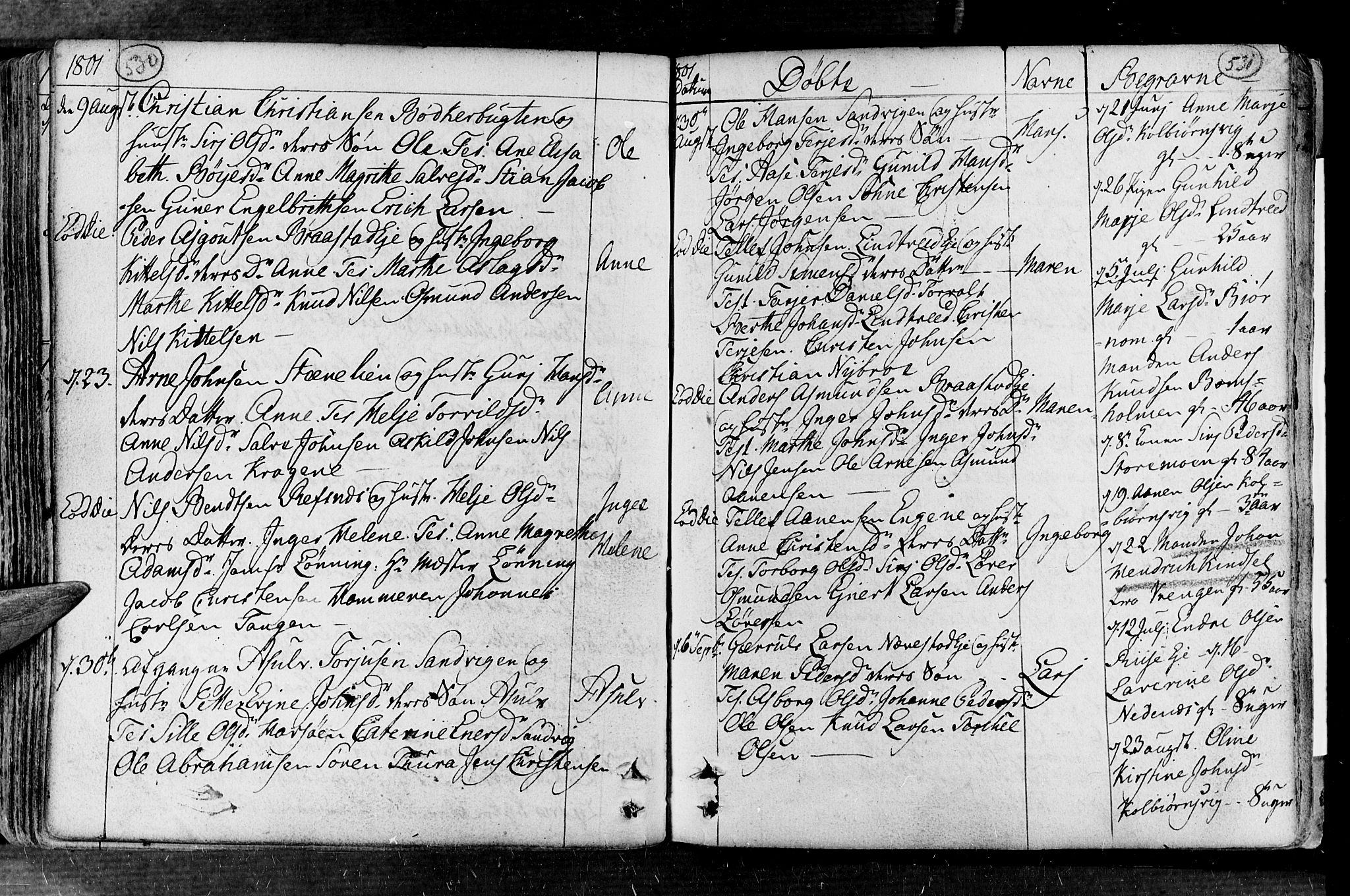 Øyestad sokneprestkontor, AV/SAK-1111-0049/F/Fa/L0008: Ministerialbok nr. A 8, 1777-1804, s. 530-531