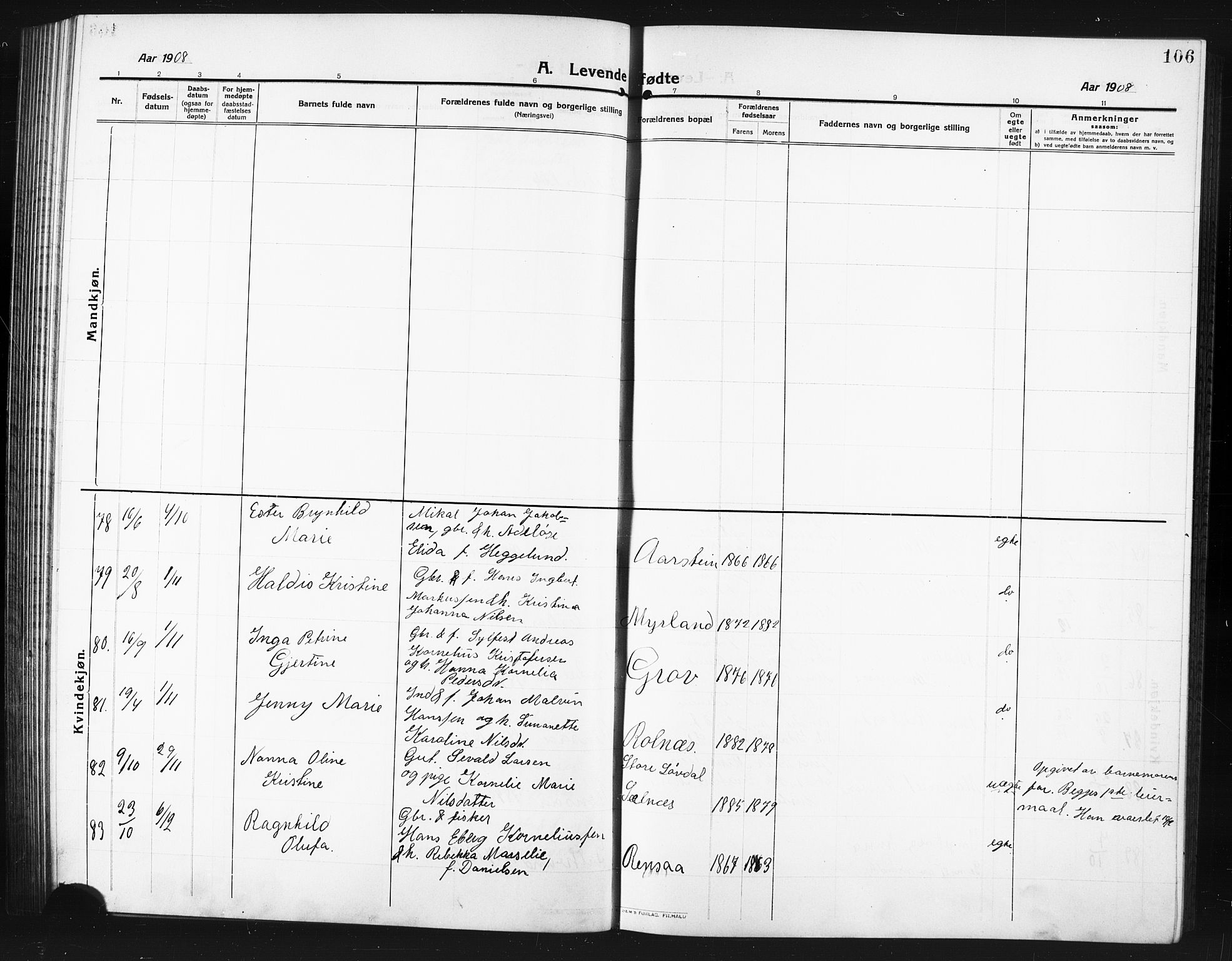 Ibestad sokneprestembete, AV/SATØ-S-0077/H/Ha/Hab/L0009klokker: Klokkerbok nr. 9, 1902-1914, s. 106