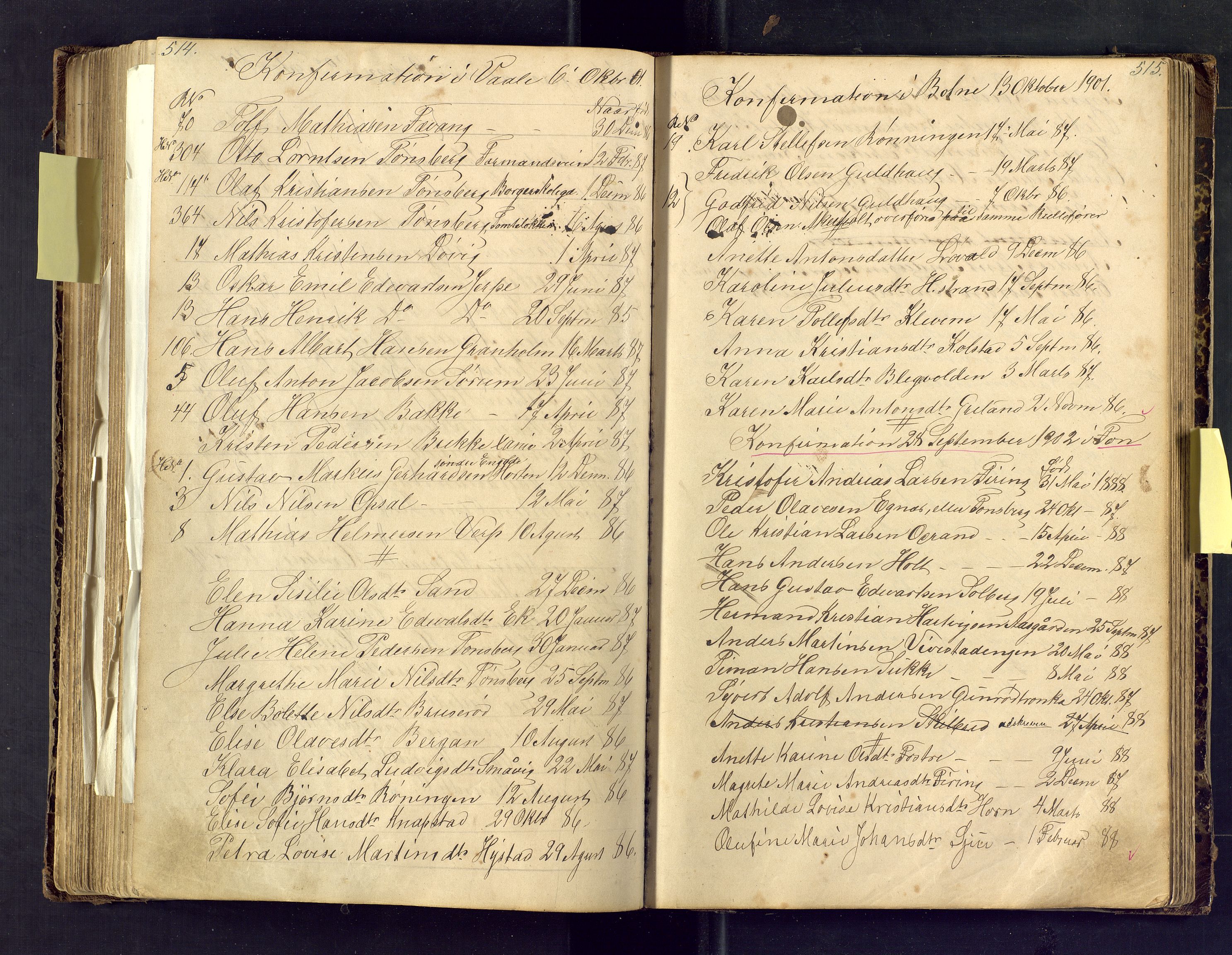 Den evangelisk lutherske frimenighet i Jarlsbergs grevskap med flere steder, AV/SAKO-P-1384/F/Fa/L0001: Dissenterprotokoll nr. Fa/L0001, 1872-1925, s. 514-515