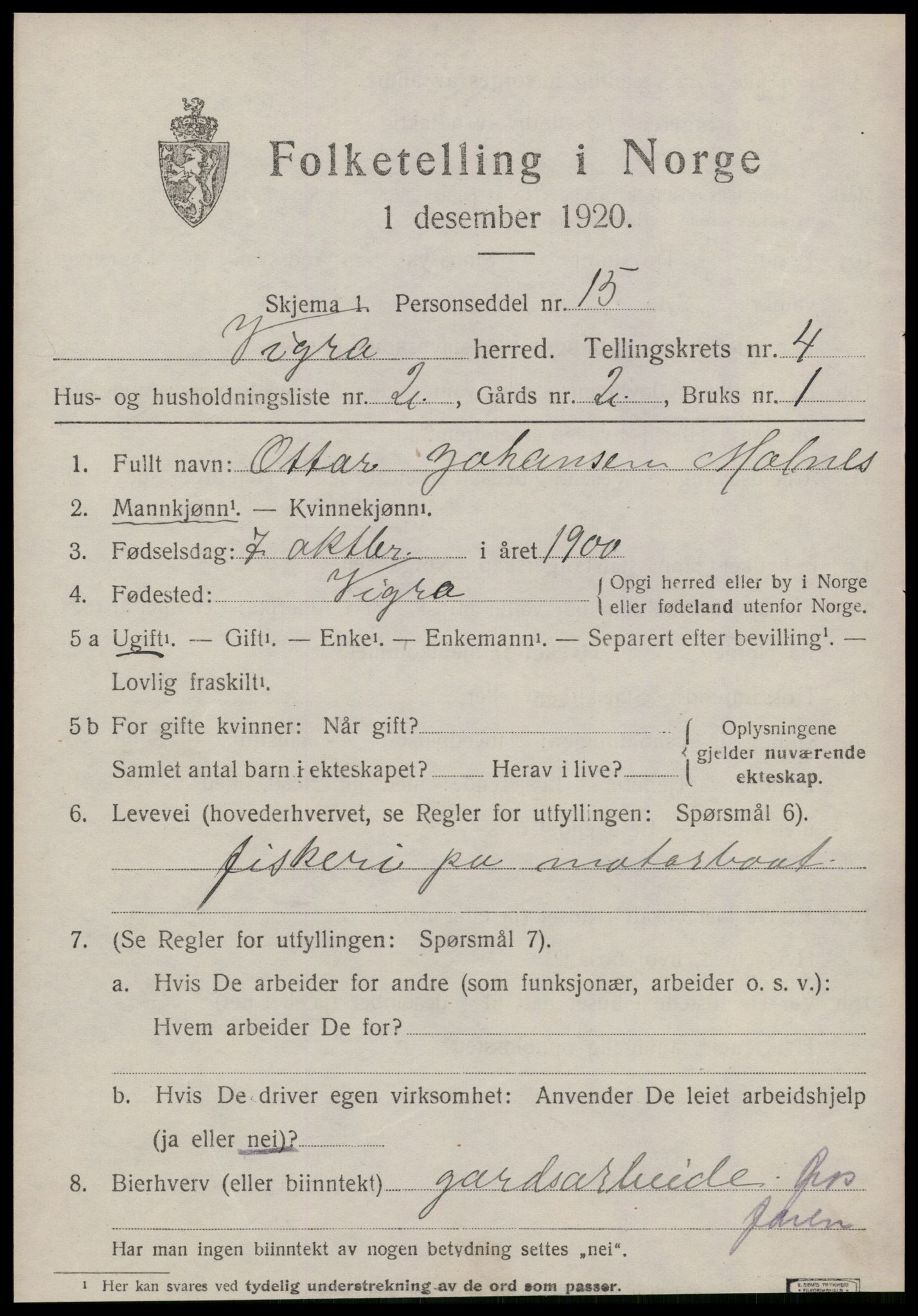 SAT, Folketelling 1920 for 1533 Vigra herred, 1920, s. 1776