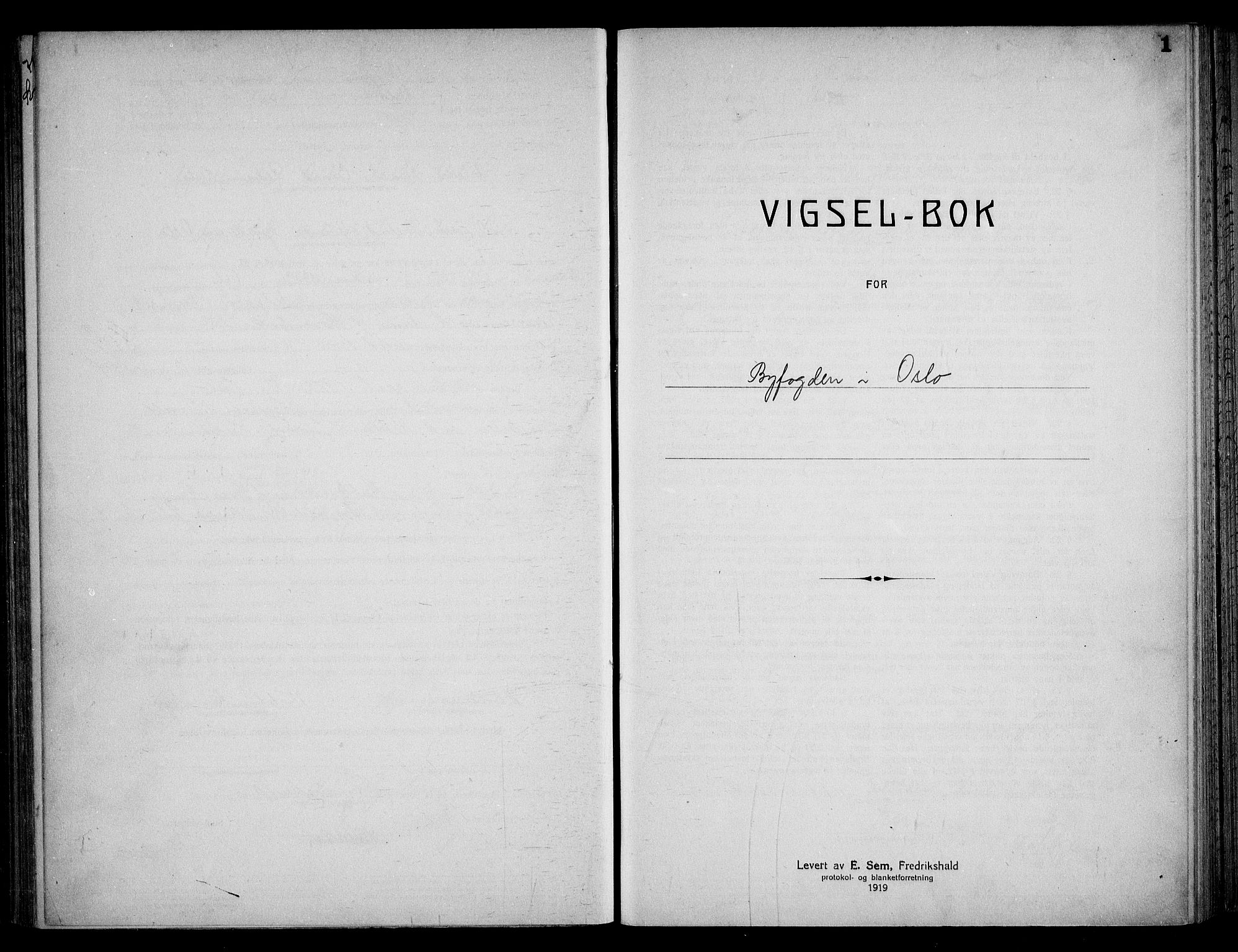 Oslo byfogd avd. I, SAO/A-10220/L/Lb/Lbb/L0020: Notarialprotokoll, rekke II: Vigsler, 1929-1930, s. 1a