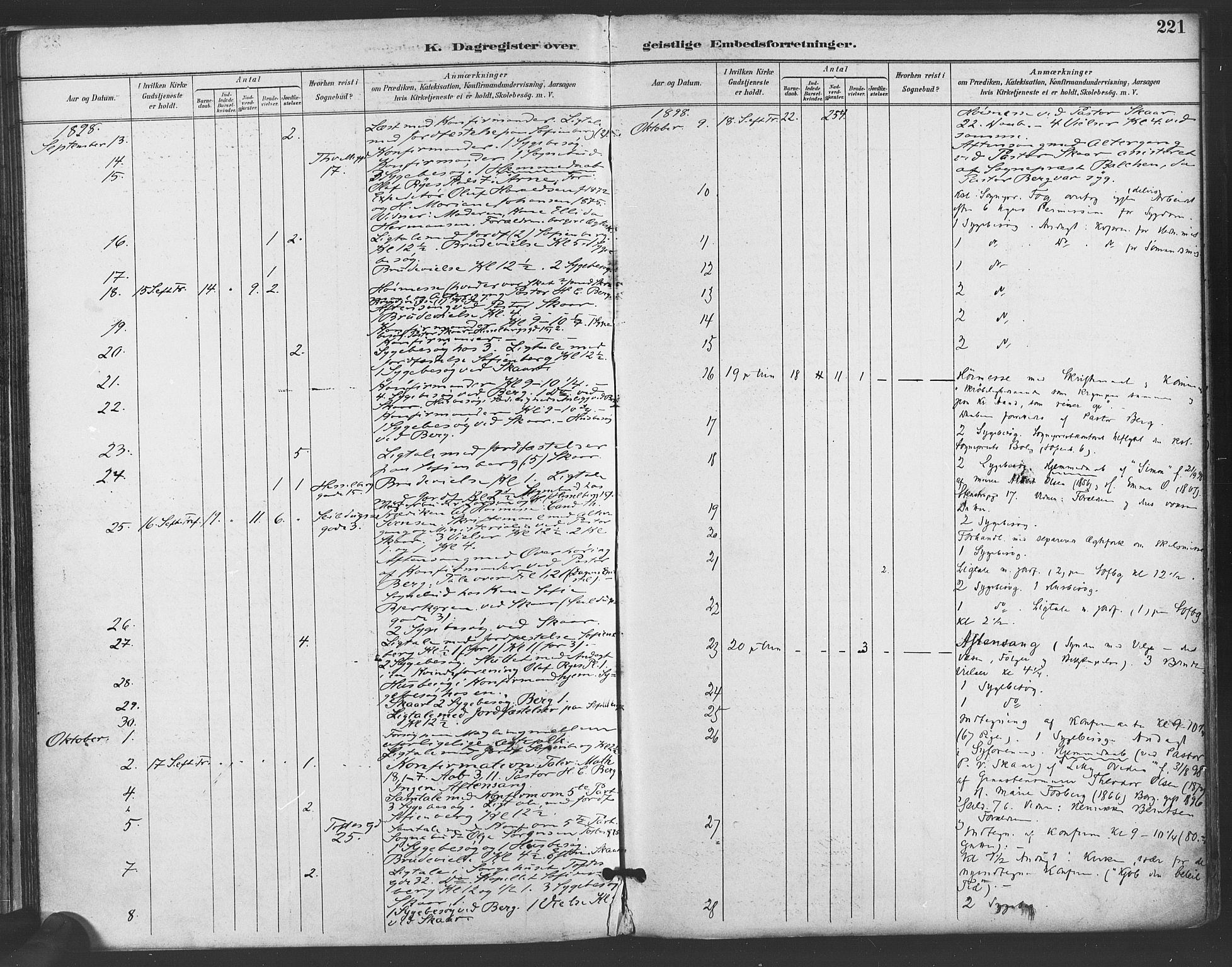 Paulus prestekontor Kirkebøker, AV/SAO-A-10871/F/Fa/L0009: Ministerialbok nr. 9, 1891-1901, s. 221