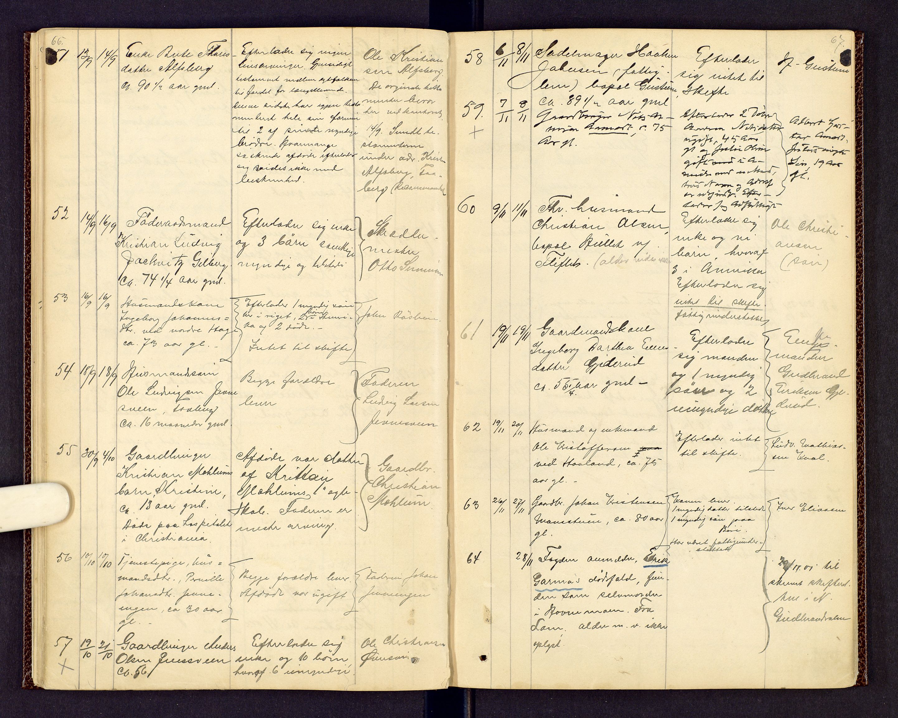 Sør-Gudbrandsdal tingrett, AV/SAH-TING-004/J/Jd/Jda/L0003: Dødsfallsprotokoll - Fåberg og Gausdal, 1894-1909, s. 66-67