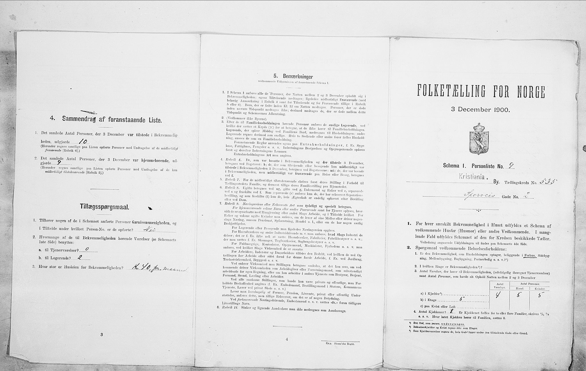 SAO, Folketelling 1900 for 0301 Kristiania kjøpstad, 1900, s. 88961