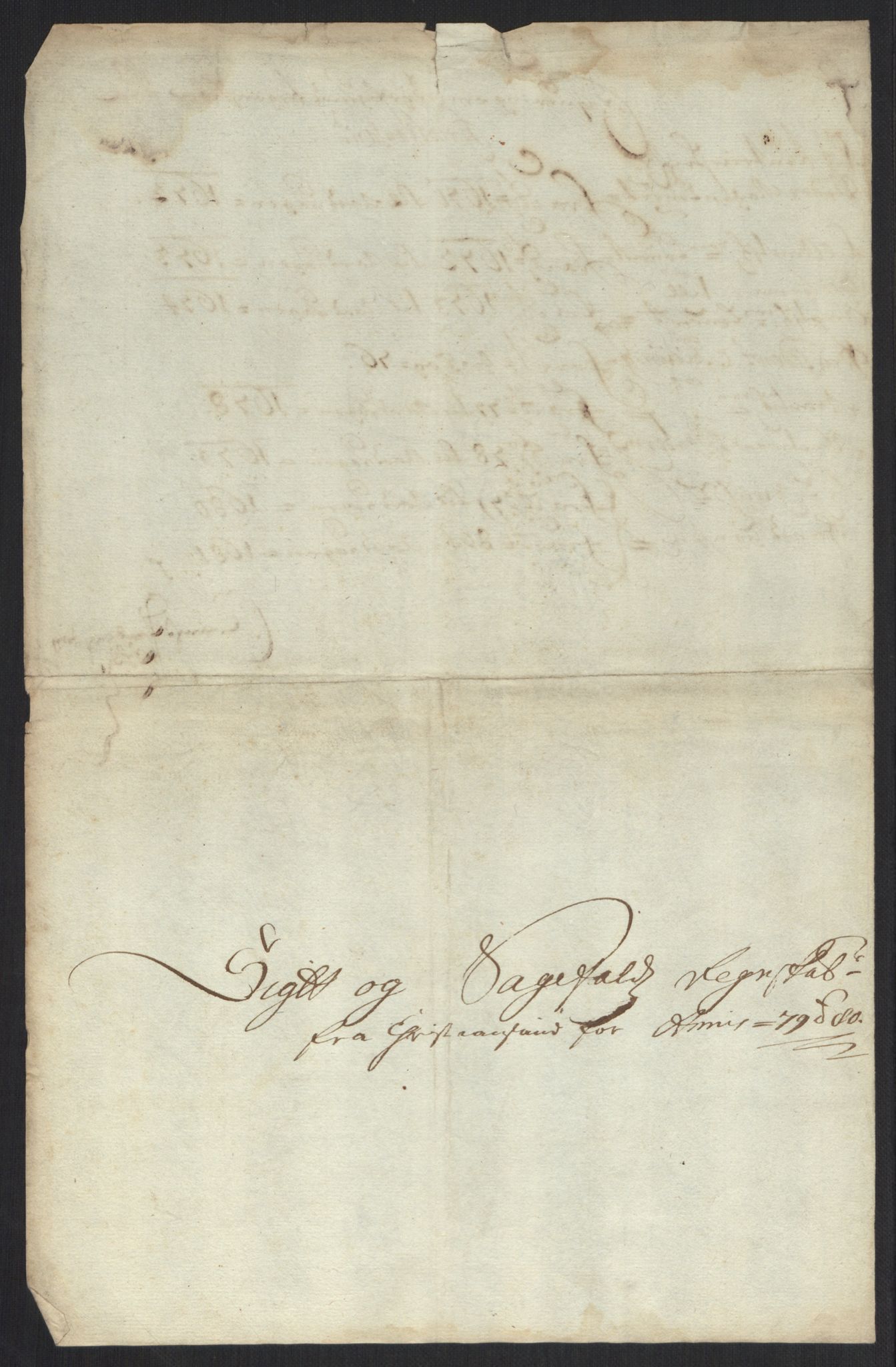 Rentekammeret inntil 1814, Reviderte regnskaper, Byregnskaper, AV/RA-EA-4066/R/Rm/L0284: [M17] Sikt og sakefall, 1658-1680, s. 89