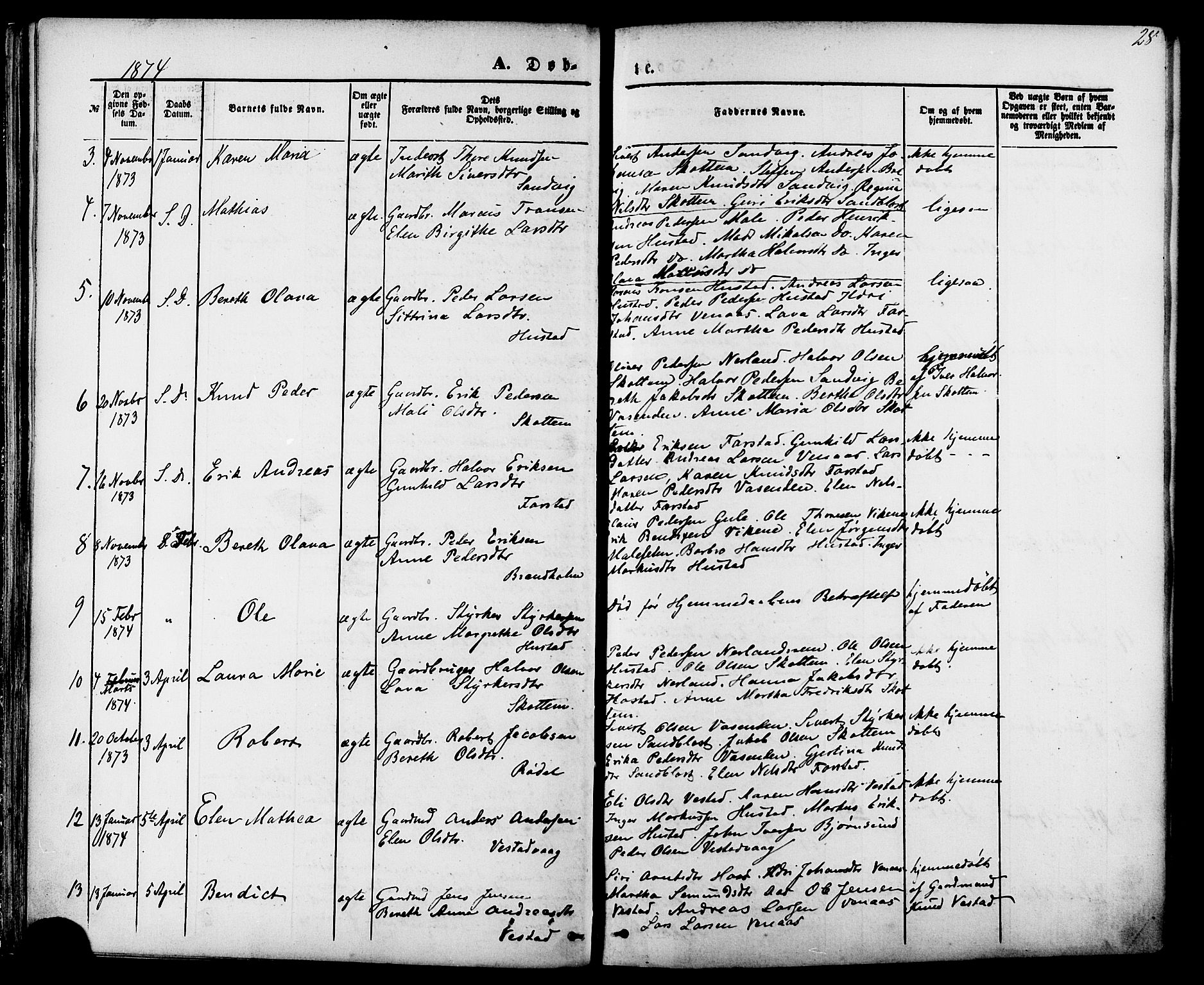 Ministerialprotokoller, klokkerbøker og fødselsregistre - Møre og Romsdal, AV/SAT-A-1454/566/L0768: Ministerialbok nr. 566A07, 1869-1881, s. 28