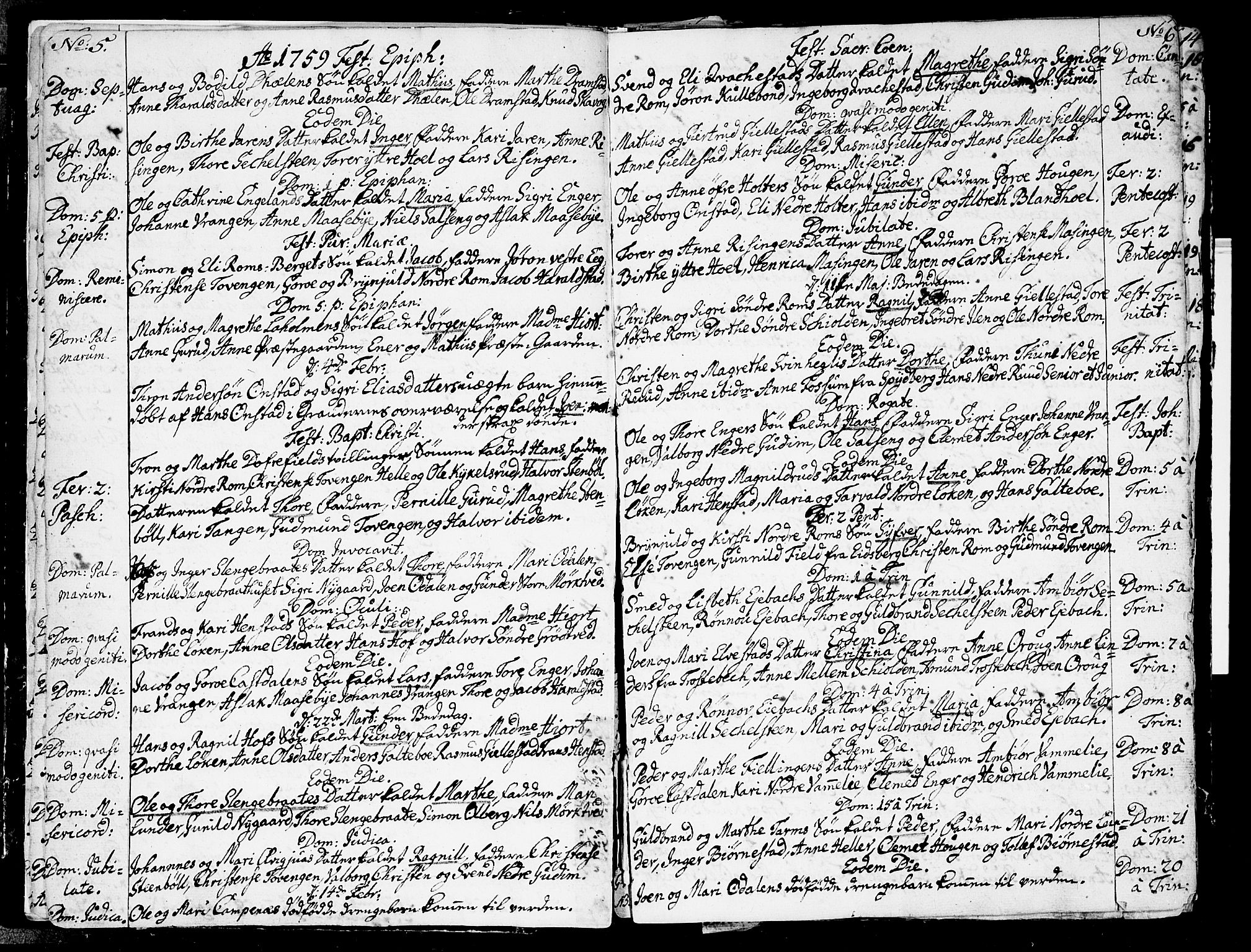 Askim prestekontor Kirkebøker, AV/SAO-A-10900/F/Fa/L0002: Ministerialbok nr. 2, 1758-1789, s. 5-6