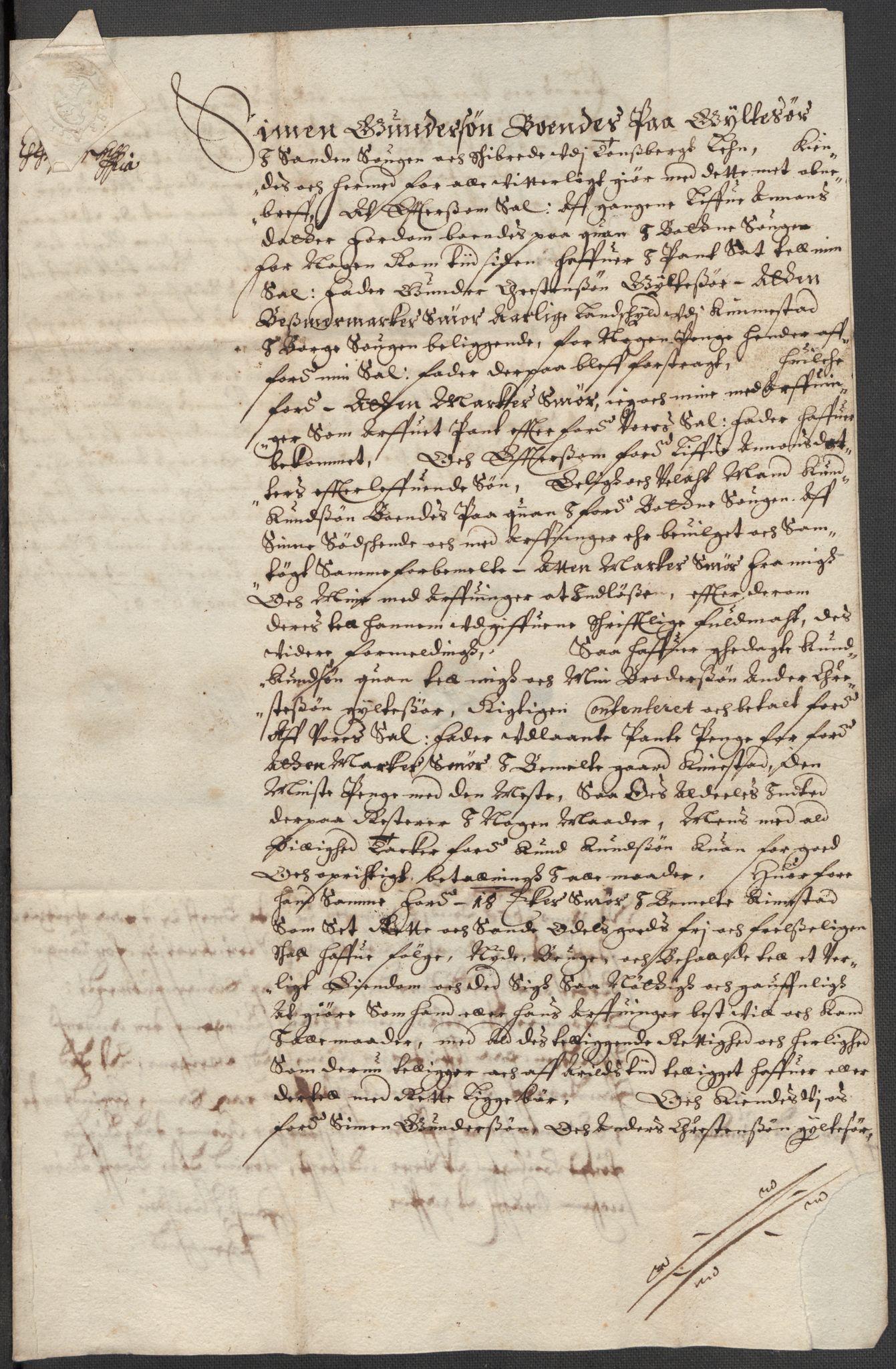 Riksarkivets diplomsamling, AV/RA-EA-5965/F15/L0024: Prestearkiv - Vestfold, 1619-1681, s. 186