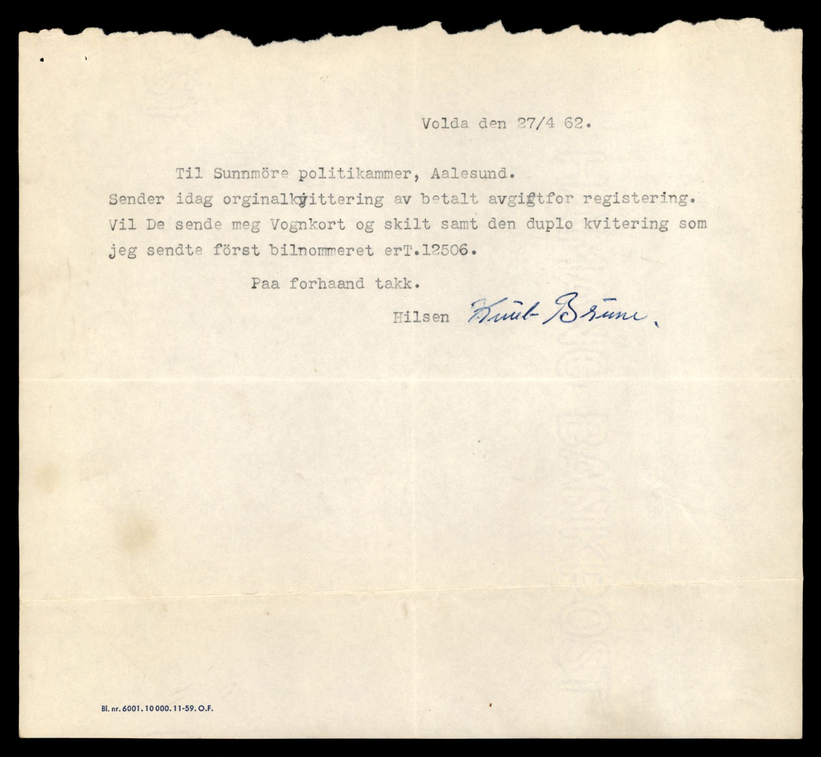 Møre og Romsdal vegkontor - Ålesund trafikkstasjon, AV/SAT-A-4099/F/Fe/L0034: Registreringskort for kjøretøy T 12500 - T 12652, 1927-1998, s. 169
