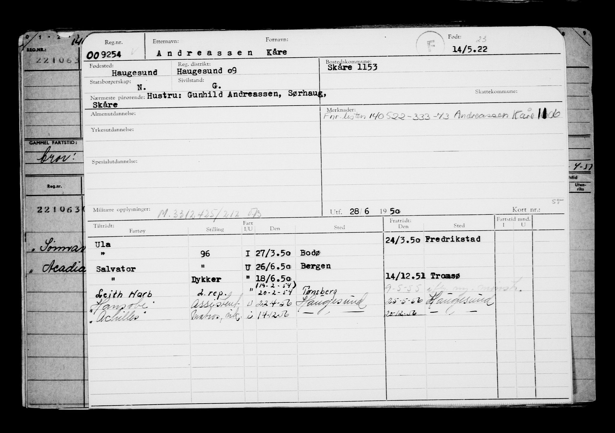 Direktoratet for sjømenn, AV/RA-S-3545/G/Gb/L0206: Hovedkort, 1922, s. 364