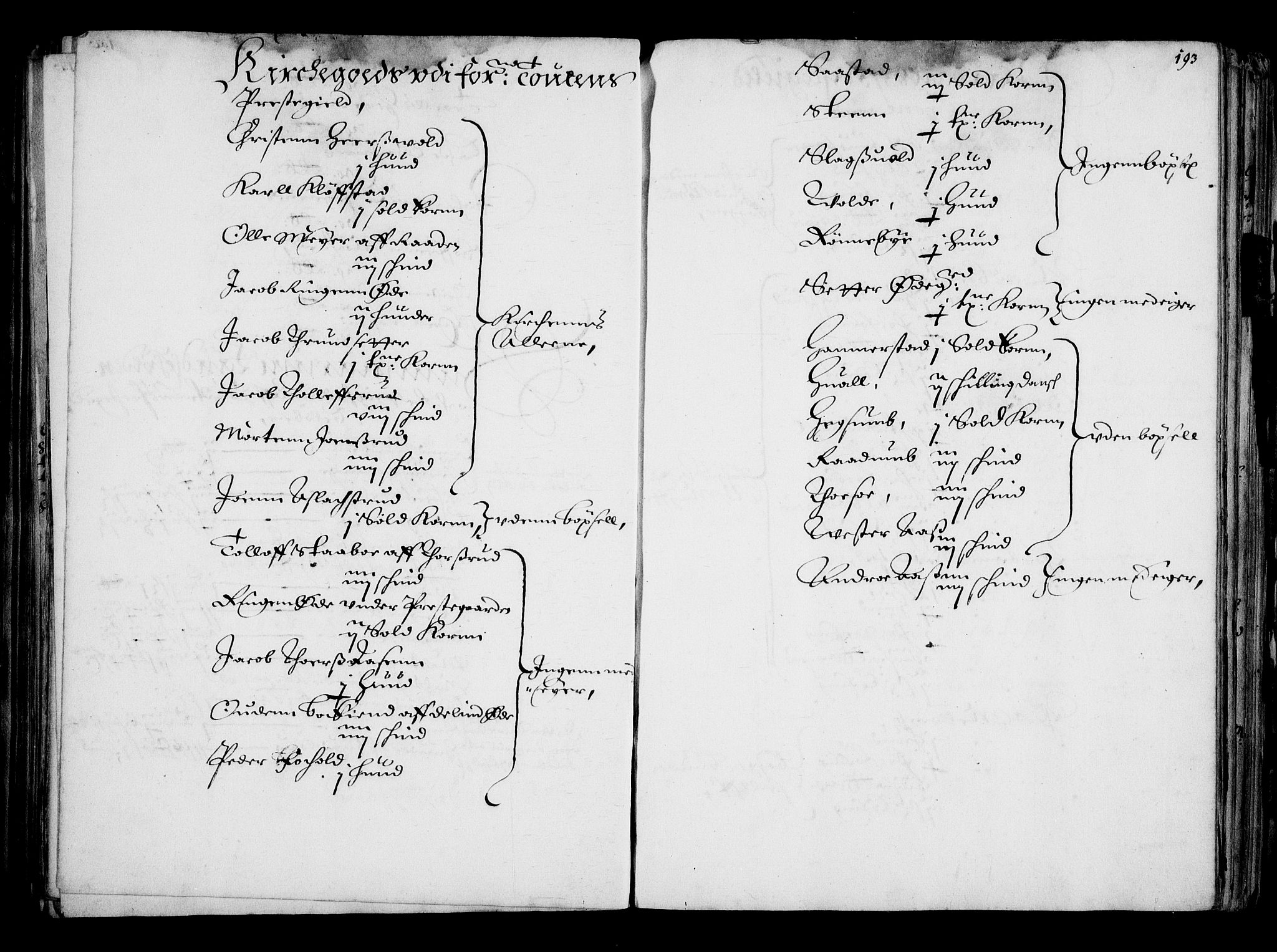 Rentekammeret inntil 1814, Realistisk ordnet avdeling, AV/RA-EA-4070/N/Na/L0001: [XI f]: Akershus stifts jordebok, 1652, s. 192b-193a