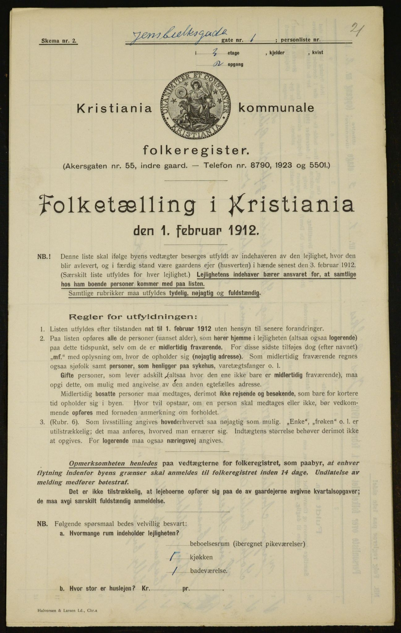 OBA, Kommunal folketelling 1.2.1912 for Kristiania, 1912, s. 45824