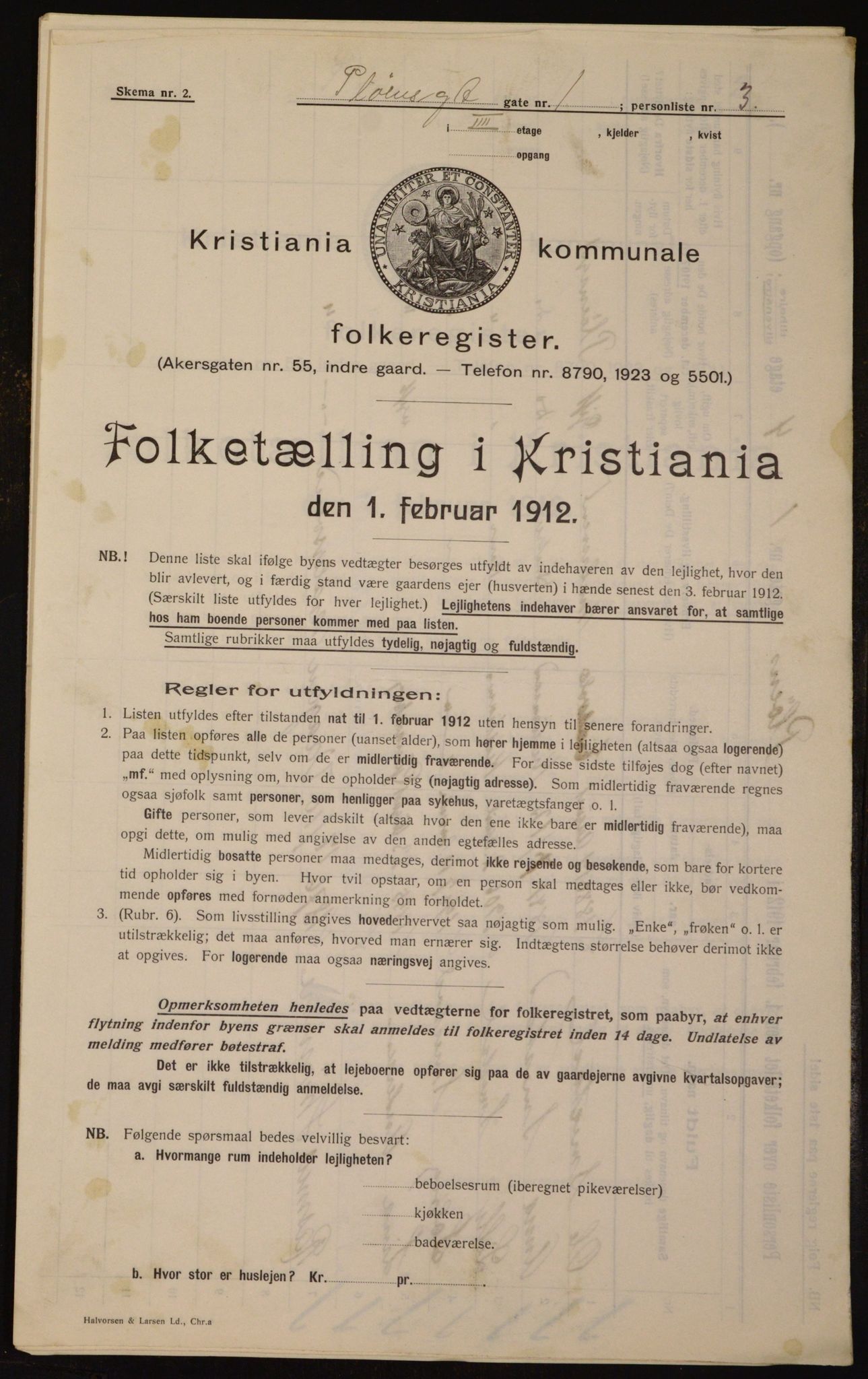 OBA, Kommunal folketelling 1.2.1912 for Kristiania, 1912, s. 81387