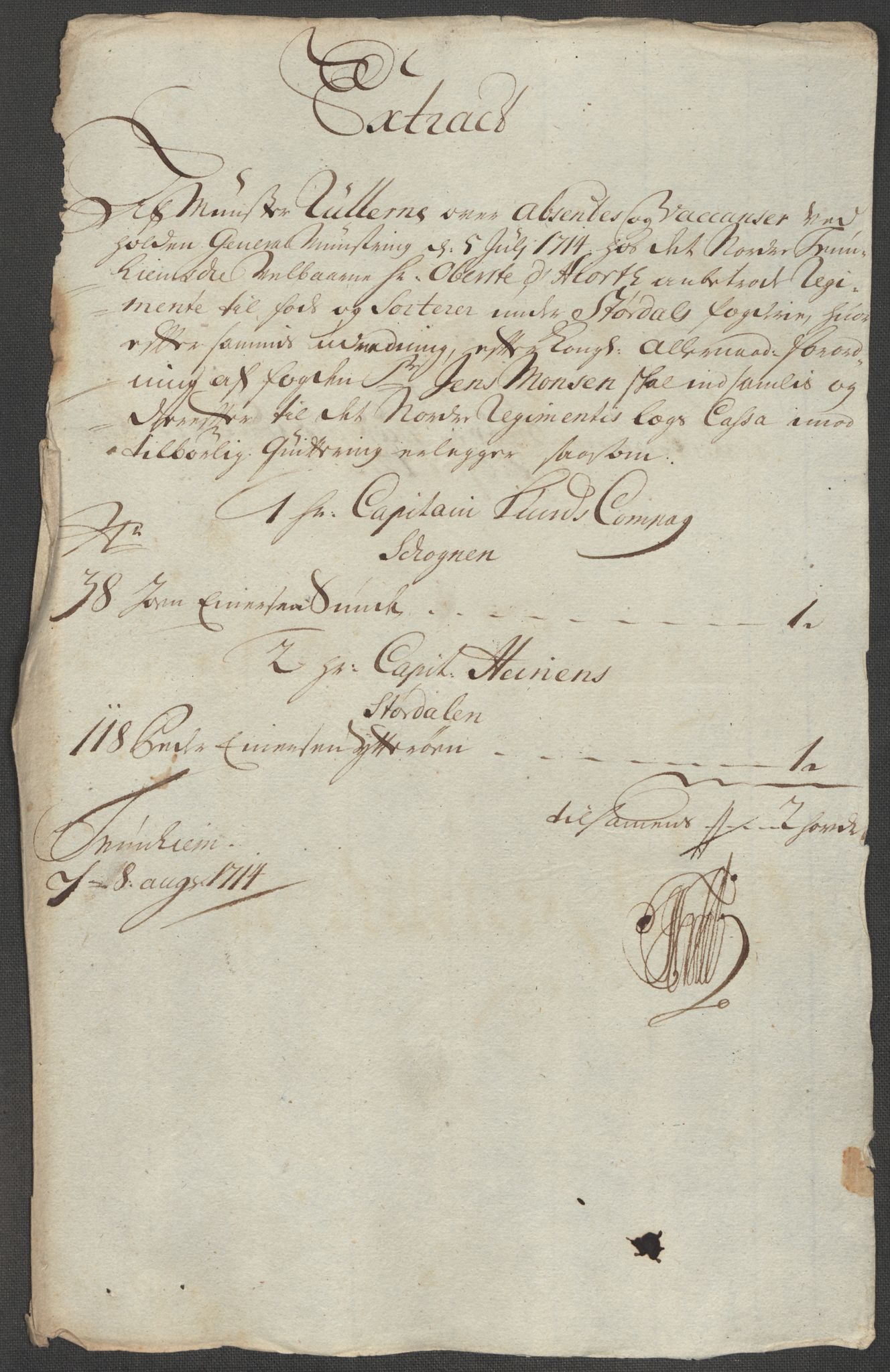 Rentekammeret inntil 1814, Reviderte regnskaper, Fogderegnskap, RA/EA-4092/R62/L4205: Fogderegnskap Stjørdal og Verdal, 1715, s. 180