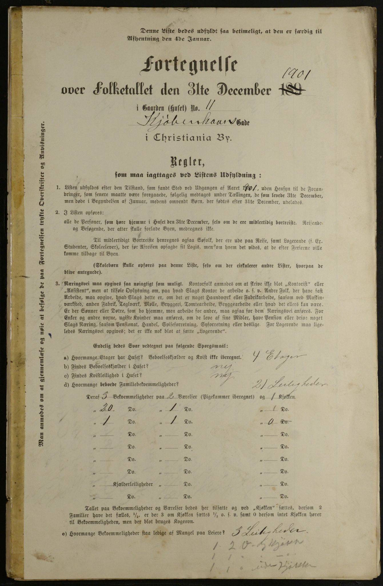 OBA, Kommunal folketelling 31.12.1901 for Kristiania kjøpstad, 1901, s. 8496