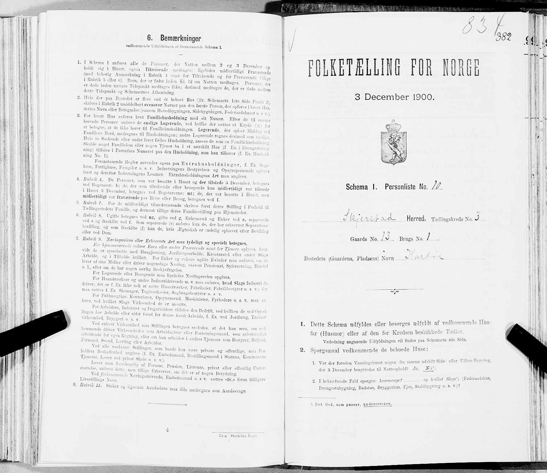 SAT, Folketelling 1900 for 1842 Skjerstad herred, 1900, s. 382