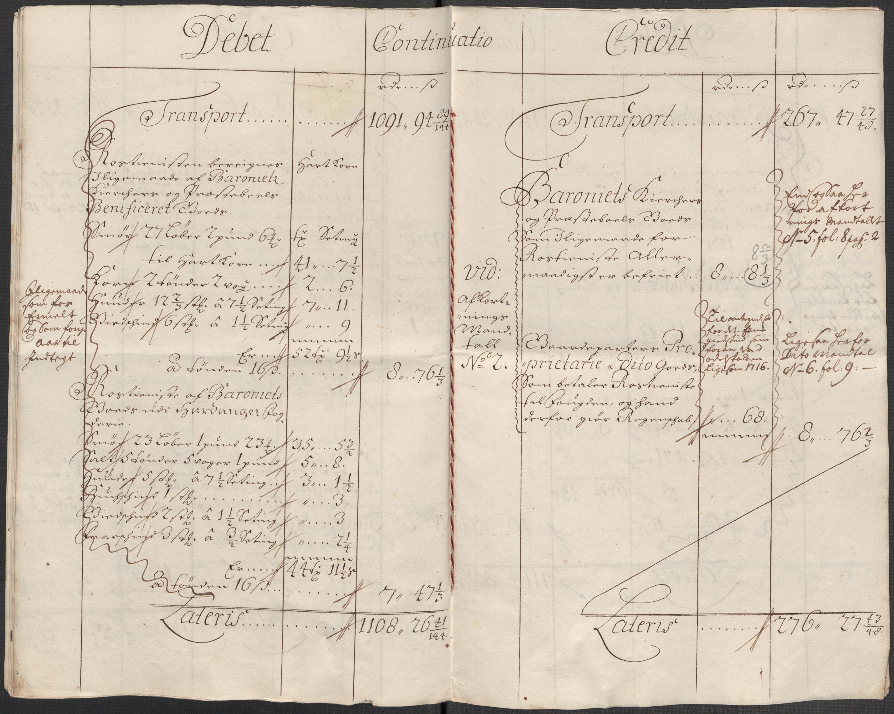 Rentekammeret inntil 1814, Reviderte regnskaper, Fogderegnskap, AV/RA-EA-4092/R49/L3139: Fogderegnskap Rosendal Baroni, 1715-1717, s. 207