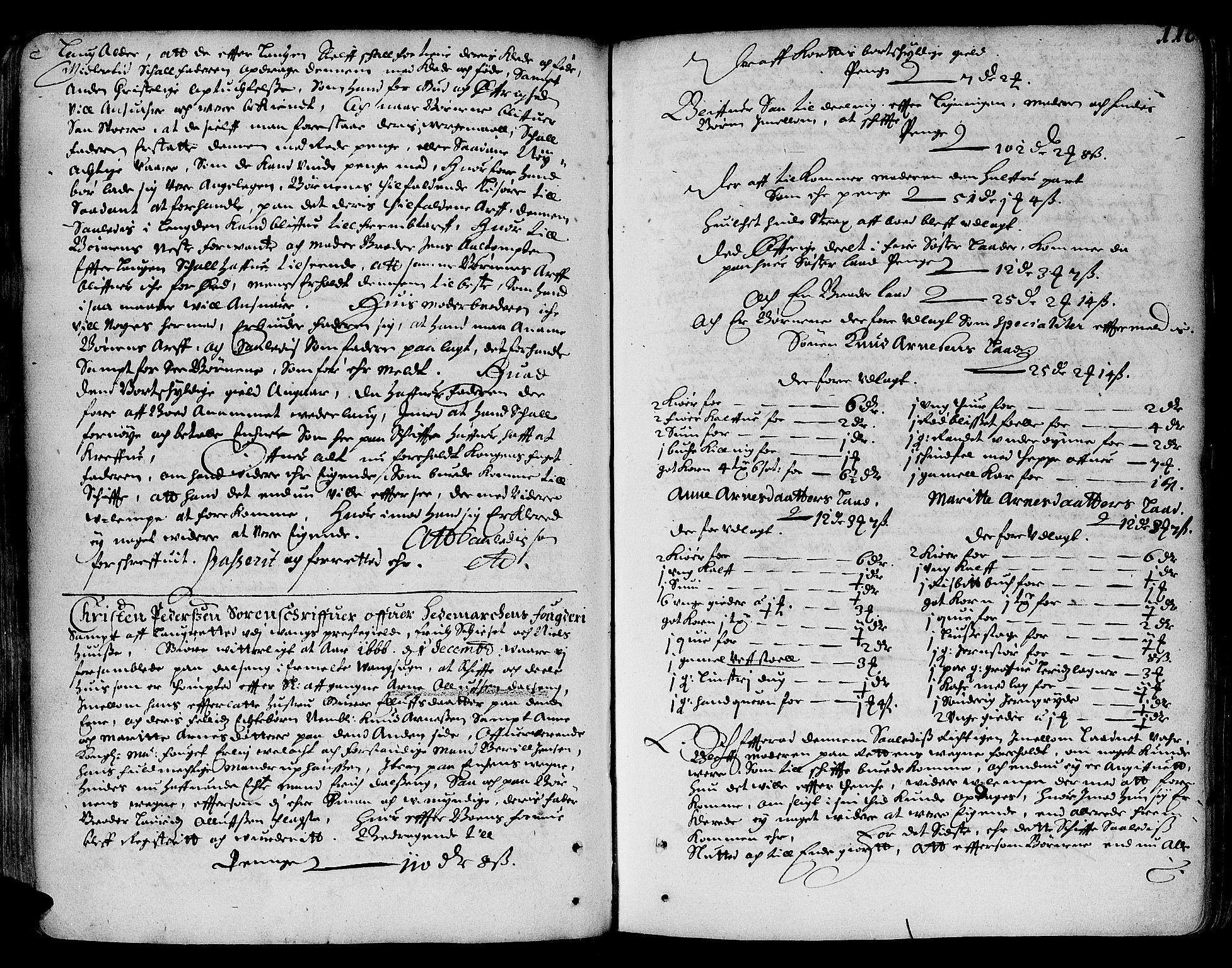 Hedemarken sorenskriveri, SAH/TING-034/J/Ja/L0001: Skifteprotokoll, 1662-1673, s. 115b-116a