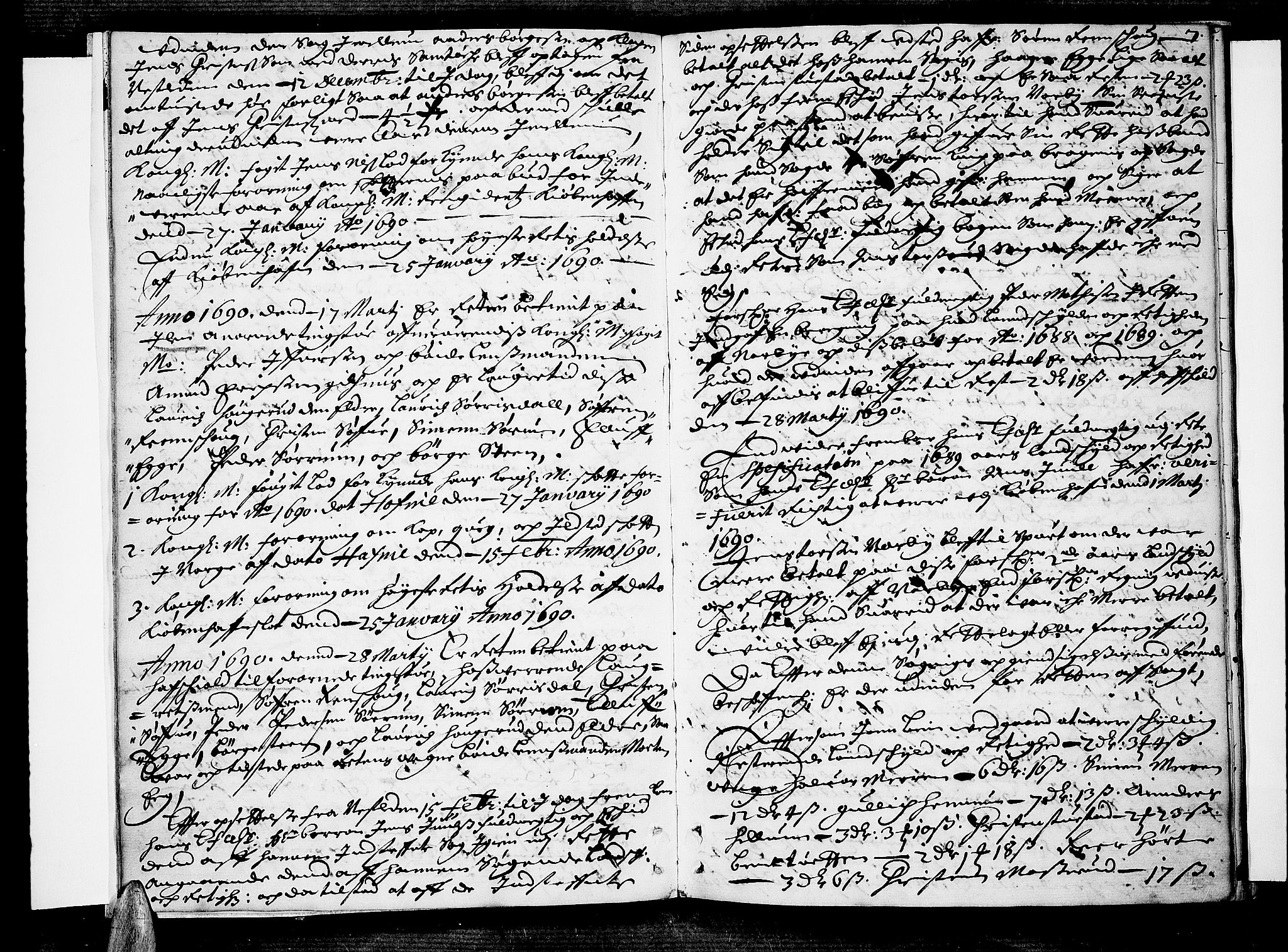 Lier, Røyken og Hurum sorenskriveri, AV/SAKO-A-89/F/Fa/L0031: Tingbok, 1690, s. 7