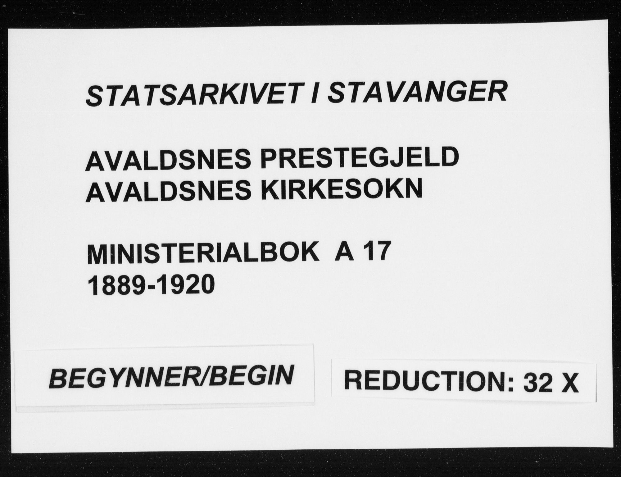 Avaldsnes sokneprestkontor, SAST/A -101851/H/Ha/Haa/L0017: Ministerialbok nr. A 17, 1889-1920