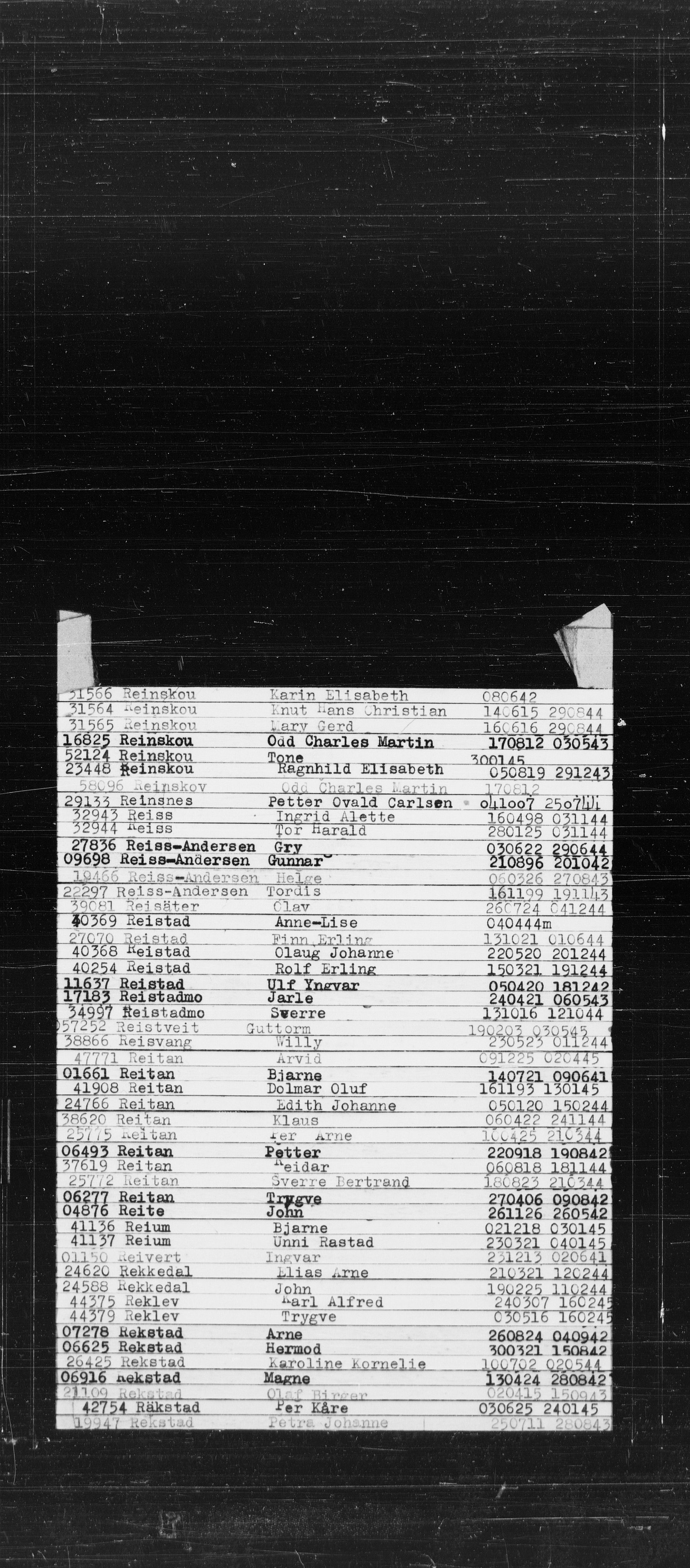 Den Kgl. Norske Legasjons Flyktningskontor, RA/S-6753/V/Va/L0022: Kjesäterkartoteket.  Alfabetisk register, A-Å., 1940-1945, s. 726