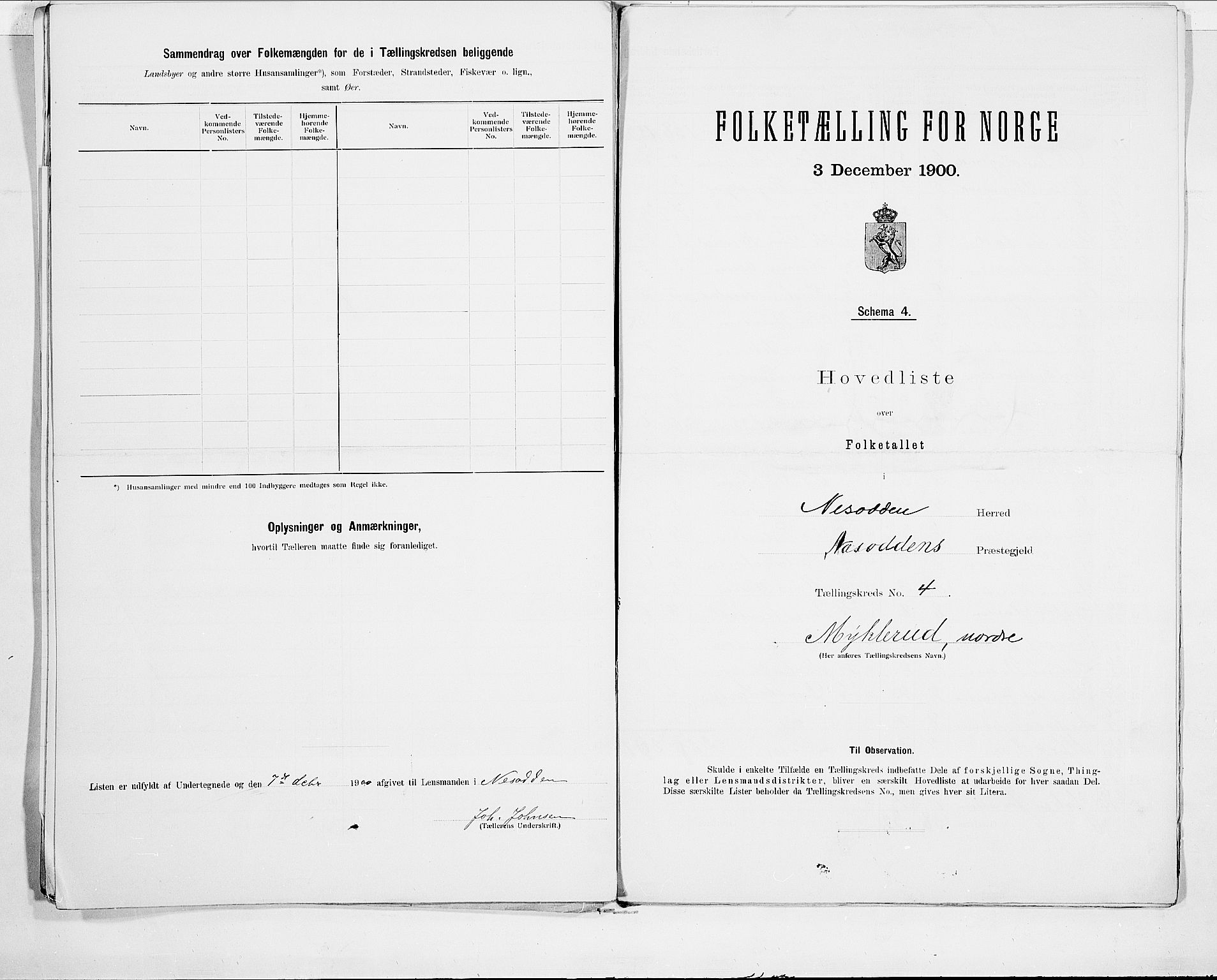 SAO, Folketelling 1900 for 0216 Nesodden herred, 1900, s. 10