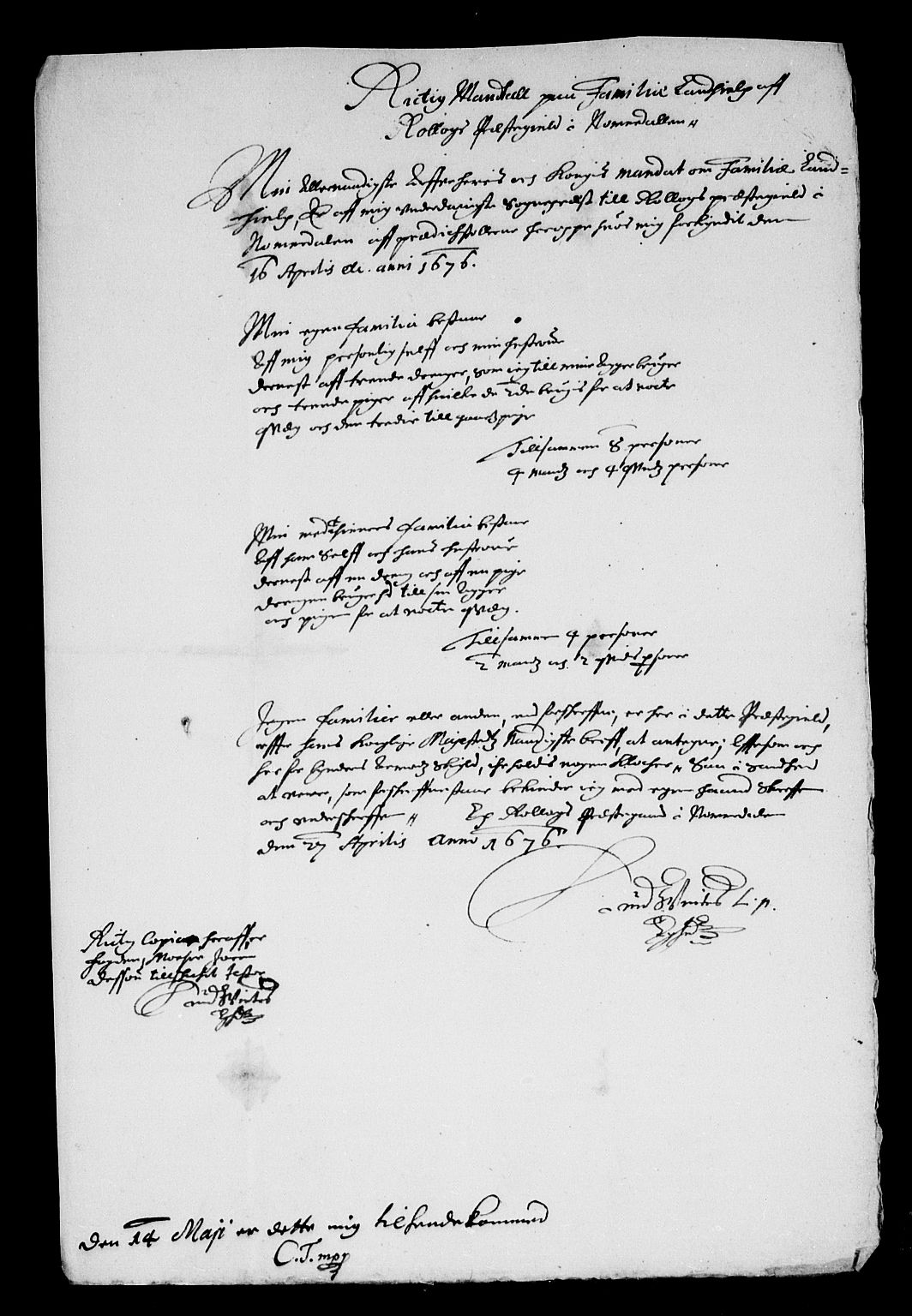 Rentekammeret inntil 1814, Reviderte regnskaper, Stiftamtstueregnskaper, Landkommissariatet på Akershus og Akershus stiftamt, AV/RA-EA-5869/R/Rb/L0125: Akershus stiftamt, 1676