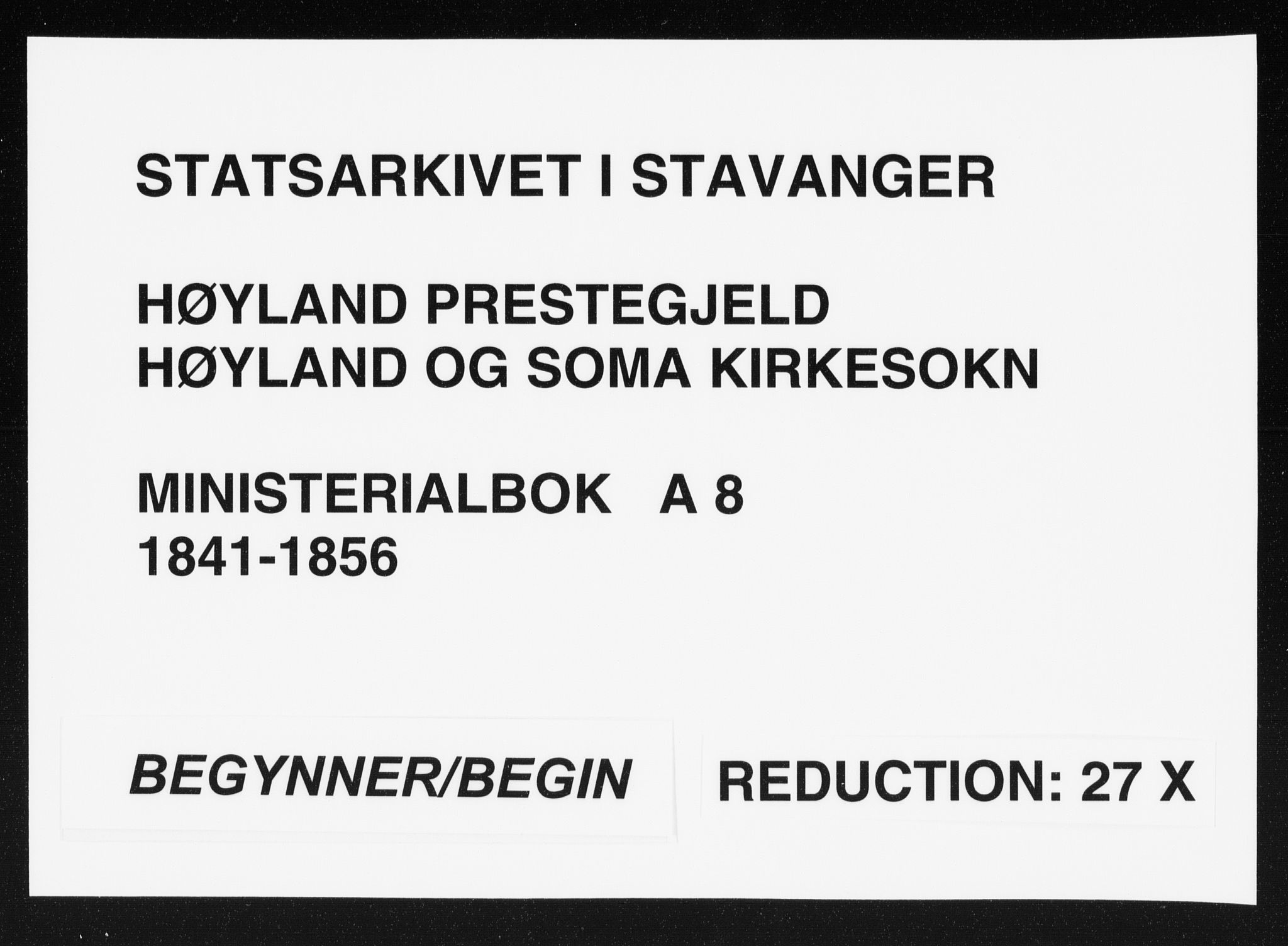 Høyland sokneprestkontor, SAST/A-101799/001/30BA/L0008: Ministerialbok nr. A 8, 1841-1856