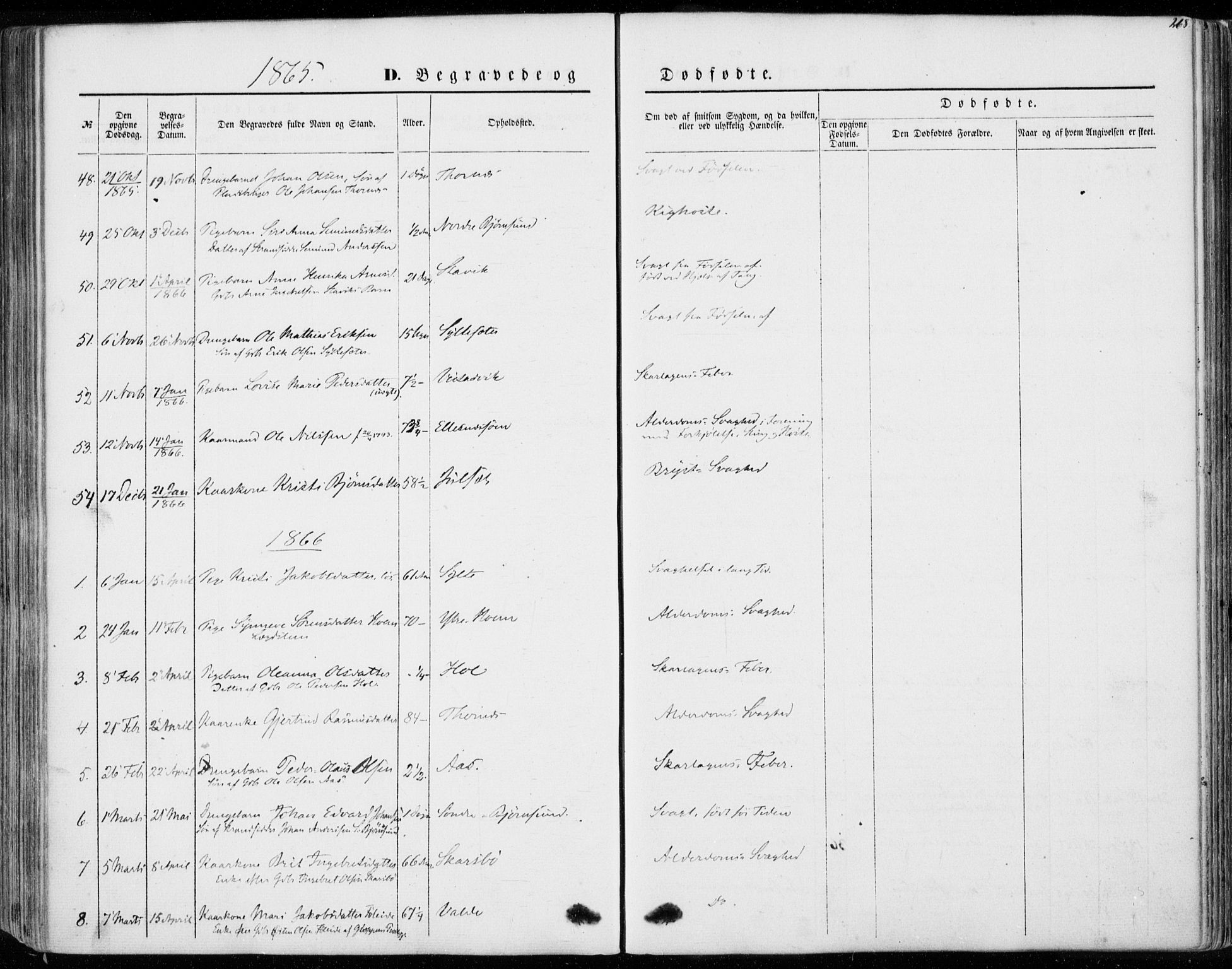 Ministerialprotokoller, klokkerbøker og fødselsregistre - Møre og Romsdal, AV/SAT-A-1454/565/L0748: Ministerialbok nr. 565A02, 1845-1872, s. 268