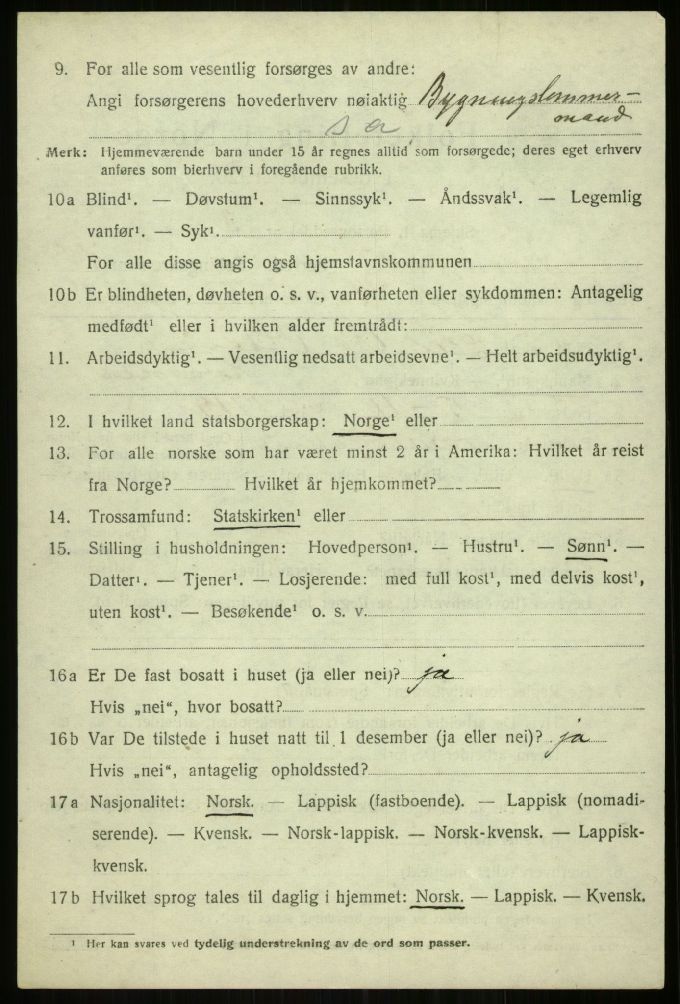 SATØ, Folketelling 1920 for 1934 Tromsøysund herred, 1920, s. 7191