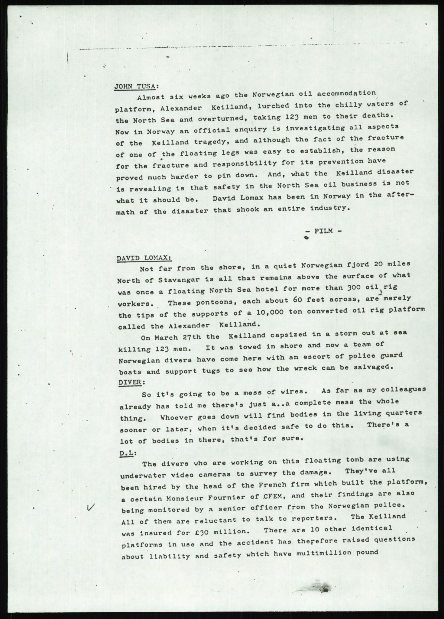 Justisdepartementet, Granskningskommisjonen ved Alexander Kielland-ulykken 27.3.1980, AV/RA-S-1165/D/L0022: Y Forskningsprosjekter (Y8-Y9)/Z Diverse (Doku.liste + Z1-Z15 av 15), 1980-1981, s. 1017