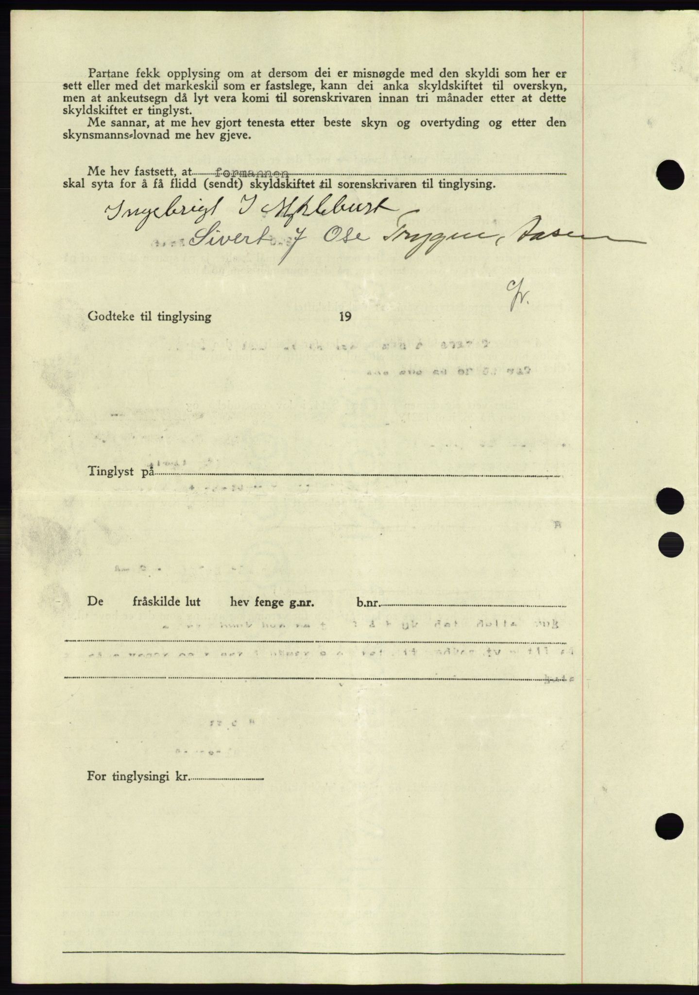 Søre Sunnmøre sorenskriveri, AV/SAT-A-4122/1/2/2C/L0075: Pantebok nr. 1A, 1943-1943, Dagboknr: 468/1943