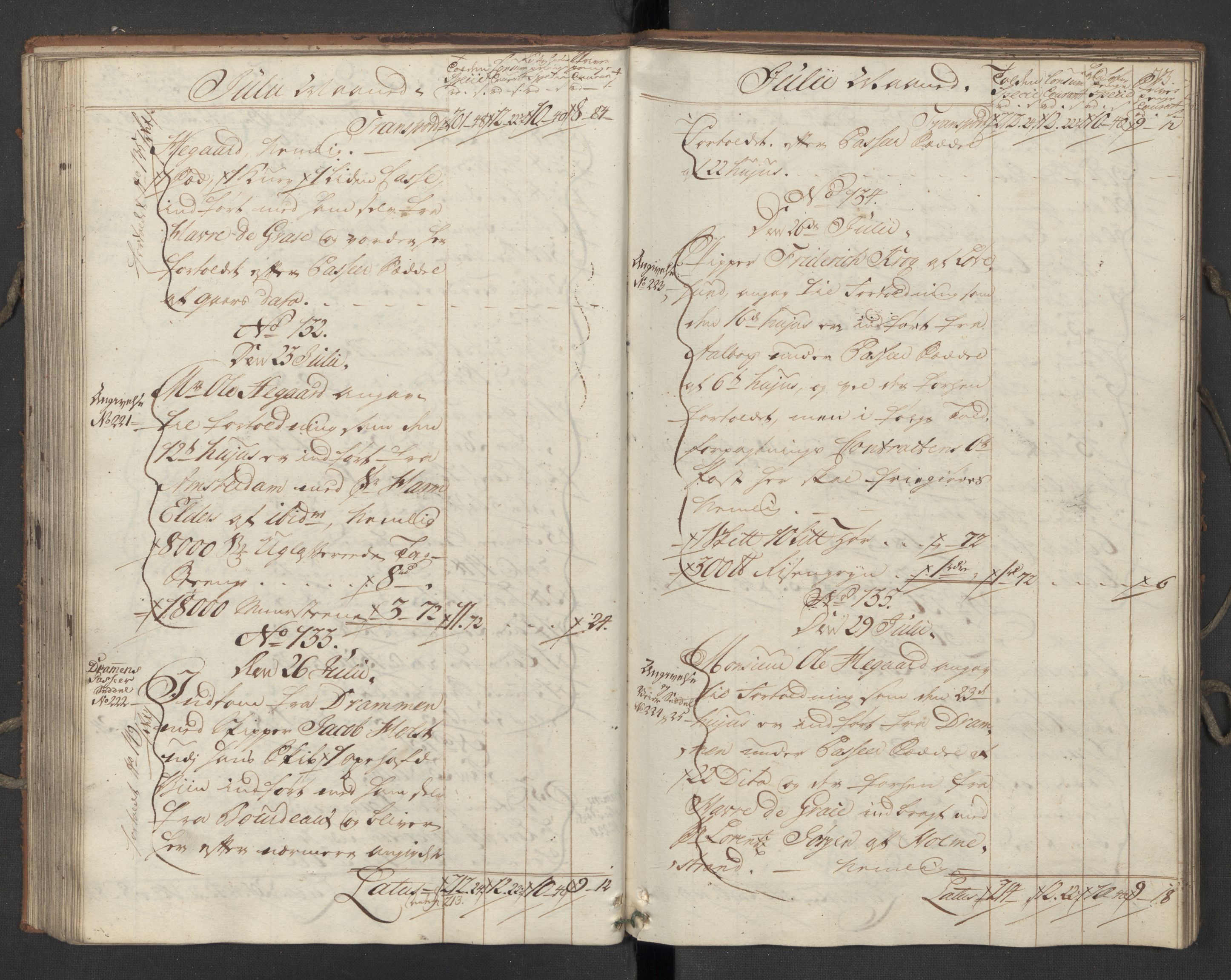 Generaltollkammeret, tollregnskaper, AV/RA-EA-5490/R09/L0033/0001: Tollregnskaper Holmestrand / Inngående hovedtollbok, 1762, s. 72b-73a