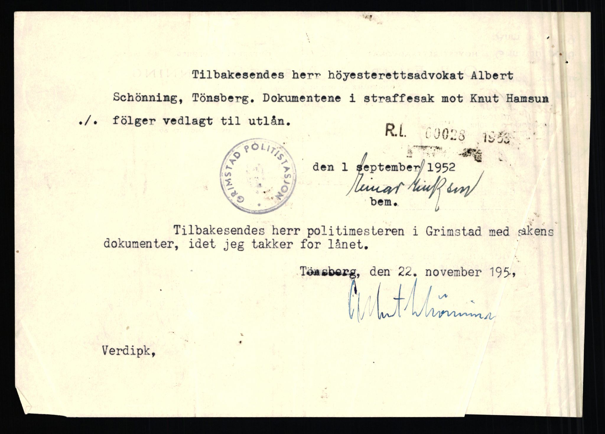 Landssvikarkivet, Arendal politikammer, AV/RA-S-3138-25/D/Dc, 1945-1951, s. 691