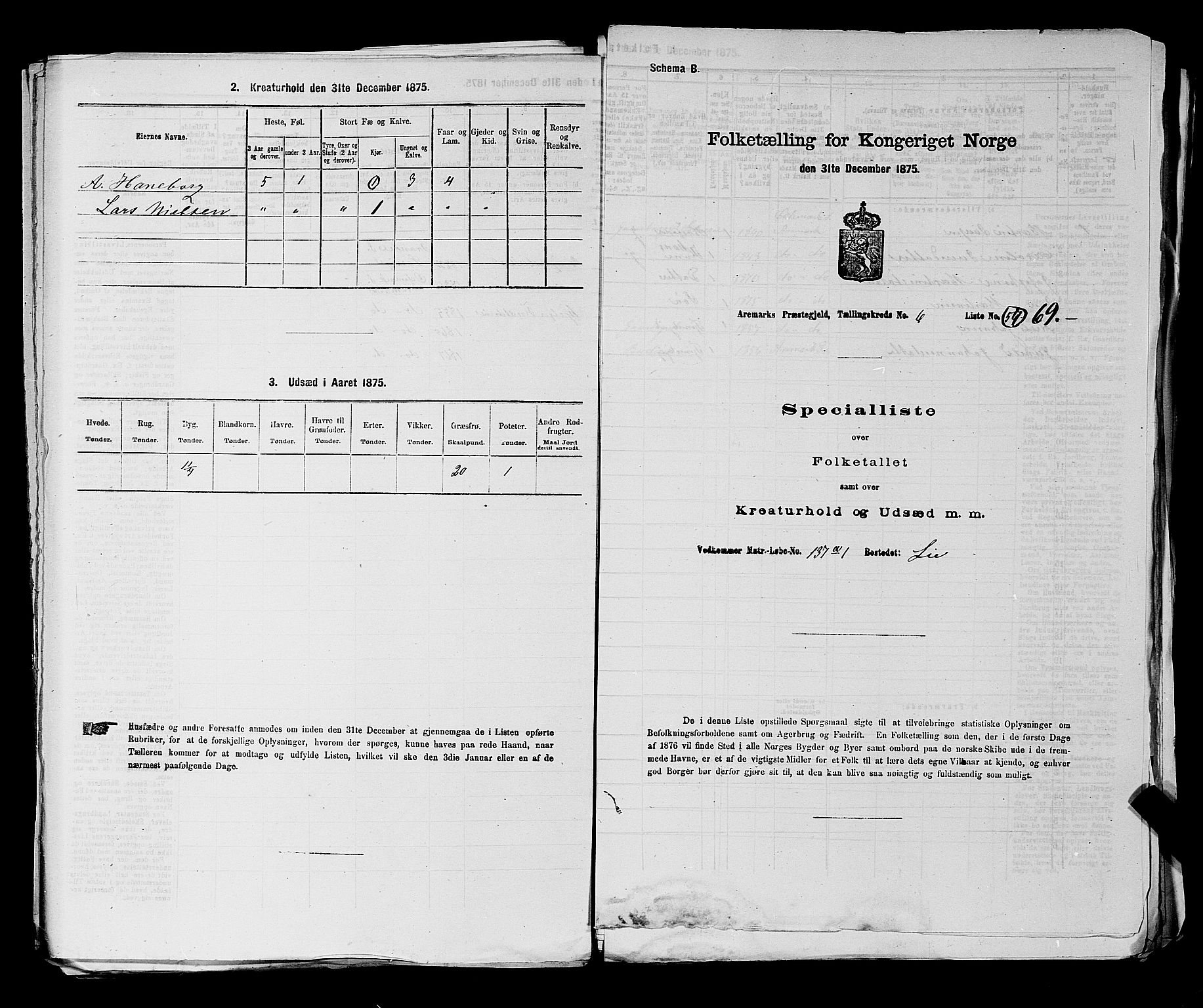 RA, Folketelling 1875 for 0118P Aremark prestegjeld, 1875, s. 946