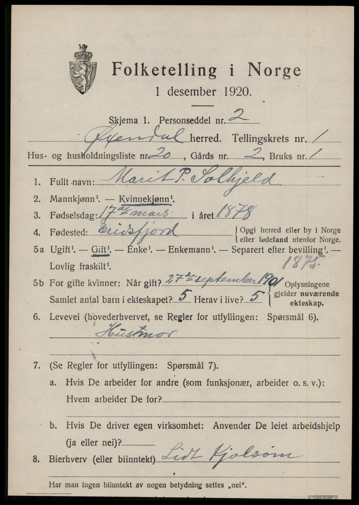 SAT, Folketelling 1920 for 1561 Øksendal herred, 1920, s. 363
